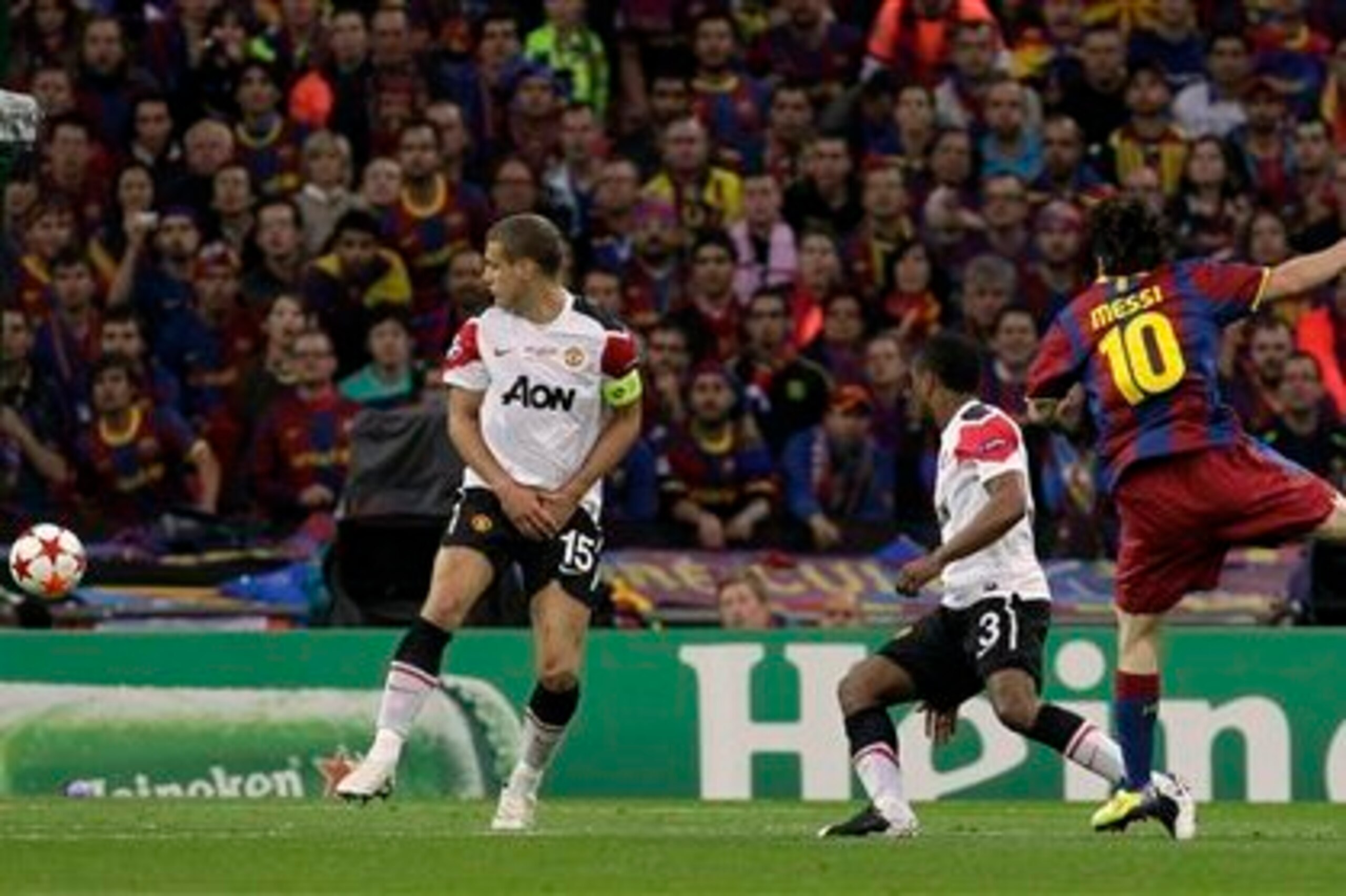 Patrice Evra will be wary of allowing Messi to drift inside.