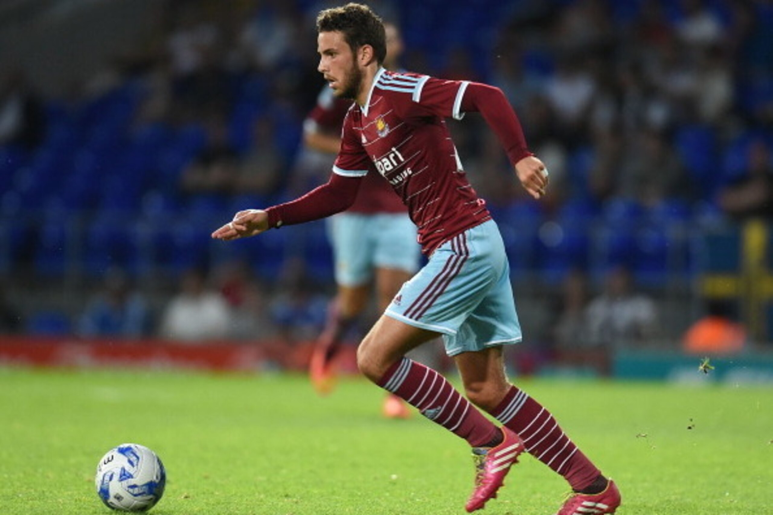 IPSWICH, ENGLAND - JULY 16: Diego Poyet of West Ham United in action during the pre-season friendly match between Ipswich Town and West Ham United at Portman Road on July 16, 2014 in Ipswich, England. (Photo by Tom Dulat/Getty Images) IPSWICH, ENGLAND - JULY 16: Diego Poyet of West Ham United in action during the pre-season friendly match between Ipswich Town and West Ham United at Portman Road on July 16, 2014 in Ipswich, England. (Photo by Tom Dulat/Getty Images)
