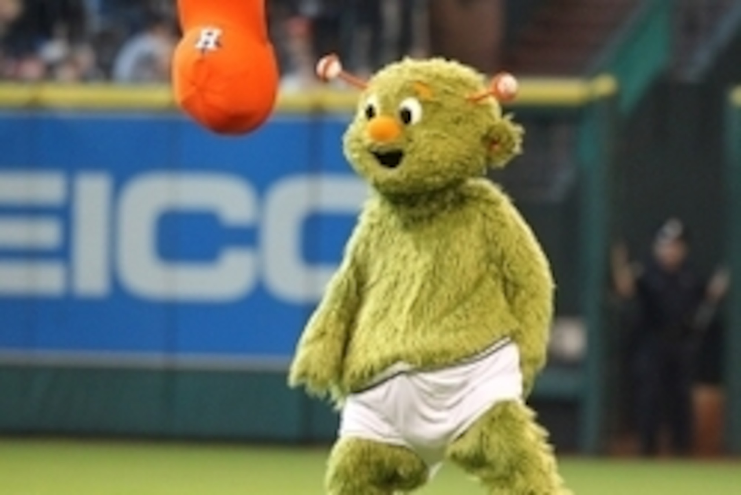 May 31, 2015; Houston, TX, USA; Houston Astros mascot