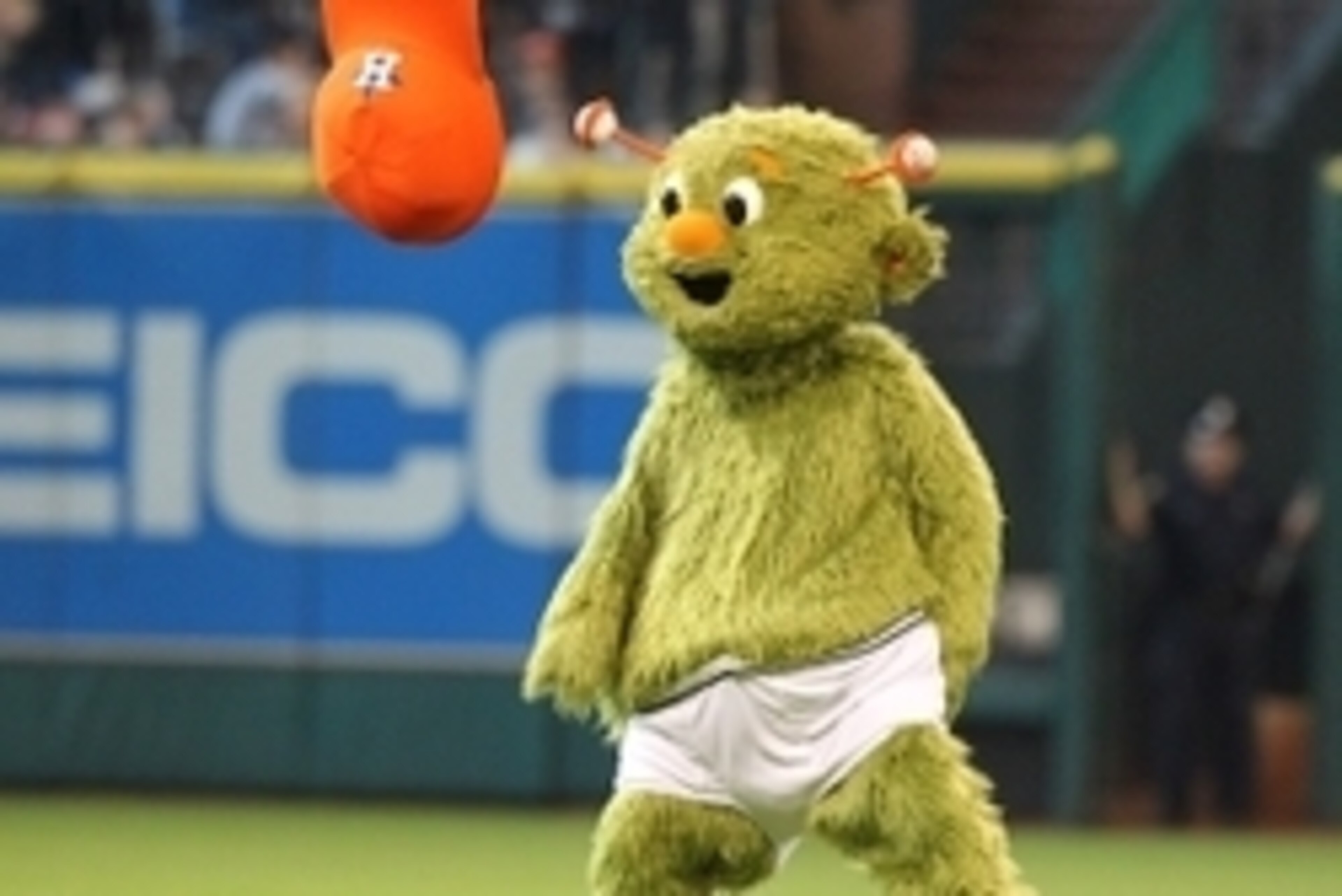May 31, 2015; Houston, TX, USA; Houston Astros mascot