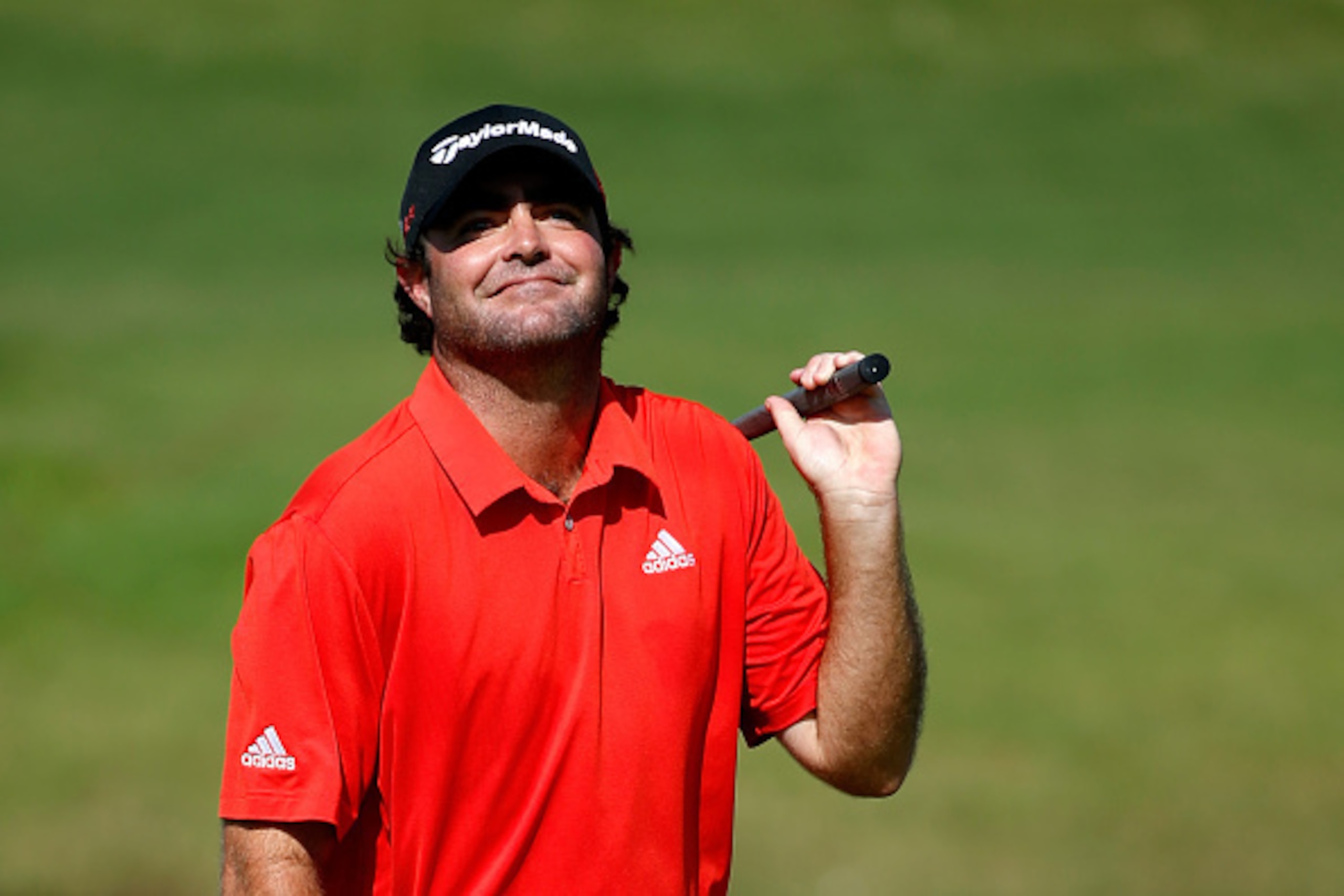 IRVING, TX - MAY 31:  Steven Bowditch of Australia smiles after winning on the 18th green during the Final Round of the AT&T Byron Nelson at the TPC Four Seasons Resort Las Colinas on May 31, 2015 in Irving, Texas.  (Photo by Scott Halleran/Getty Images)