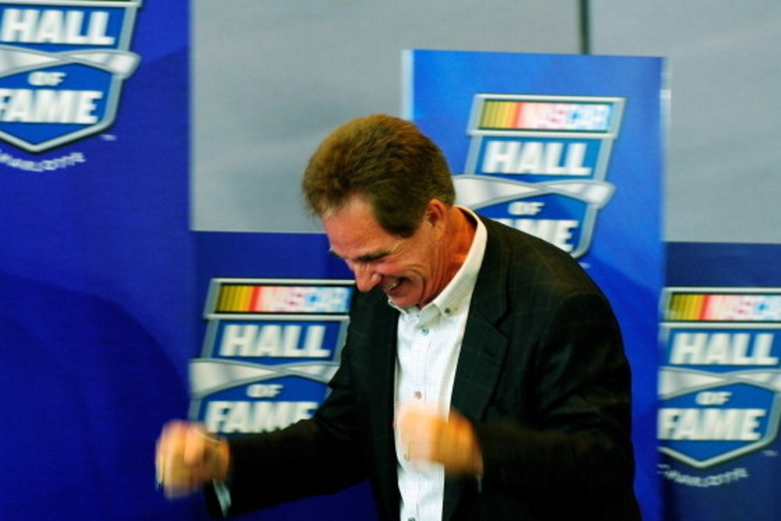 CHARLOTTE, NC - JUNE 14: NASCAR Hall of Fame 2012 inductee Darrell Waltrip, gestures after hearing his name announced, during Hall of Fame Voting Day at the NASCAR Hall of Fame on June 14, 2011 in Charlotte, North Carolina. (Photo by Jason Smith/Getty Im CHARLOTTE, NC - JUNE 14: NASCAR Hall of Fame 2012 inductee Darrell Waltrip, gestures after hearing his name announced, during Hall of Fame Voting Day at the NASCAR Hall of Fame on June 14, 2011 in Charlotte, North Carolina. (Photo by Jason Smith/Getty Im