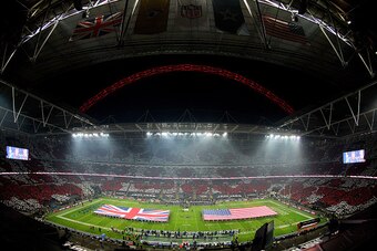 LONDON, ENGLAND - NOVEMBER 09:  A general view of the stadium during the NFL week 10 match between the Jackson Jaguars and the Dallas Cowboys at Wembley Stadium on November 9, 2014 in London, England.  (Photo by Getty Images/Getty Images)
