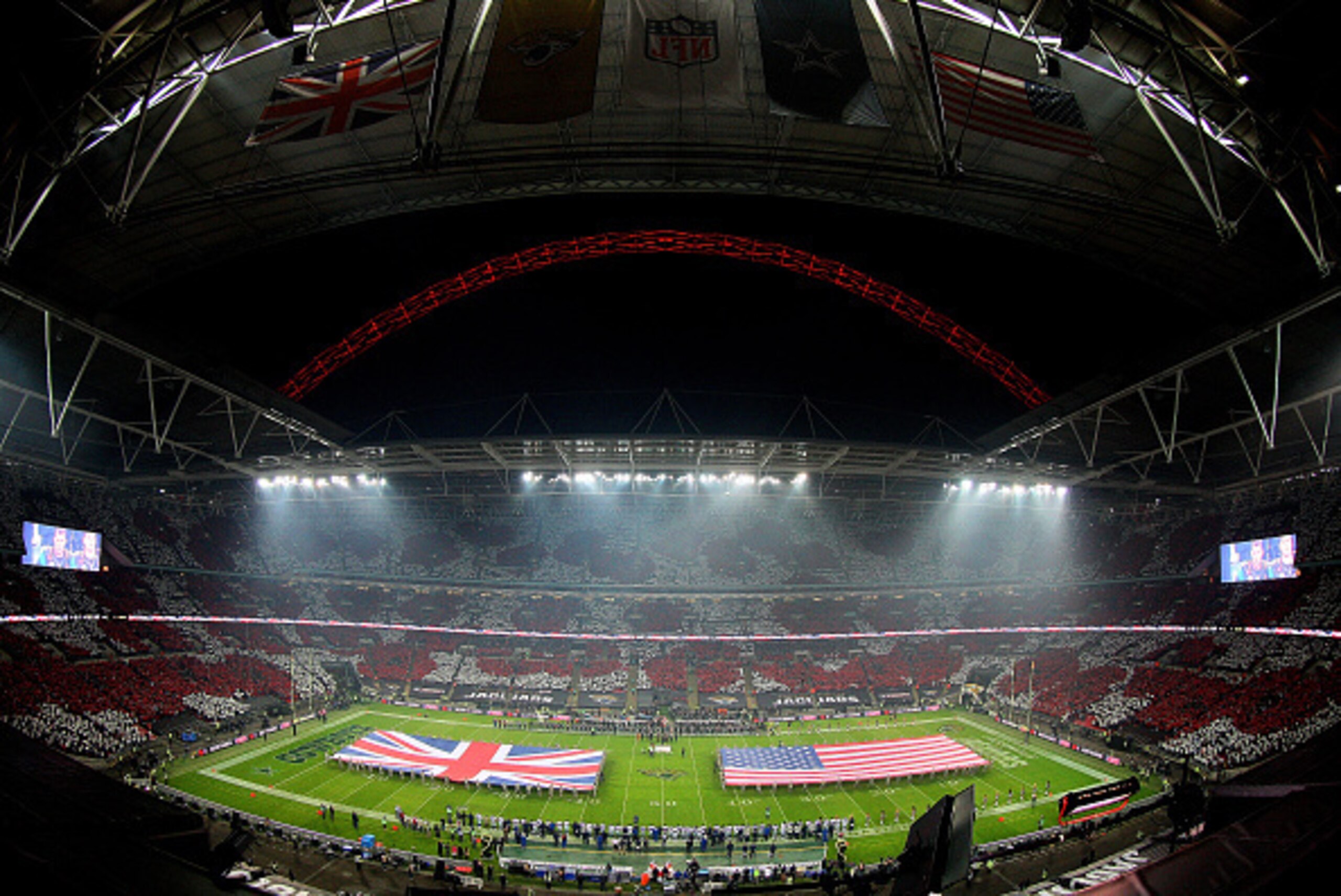 LONDON, ENGLAND - NOVEMBER 09:  A general view of the stadium during the NFL week 10 match between the Jackson Jaguars and the Dallas Cowboys at Wembley Stadium on November 9, 2014 in London, England.  (Photo by Getty Images/Getty Images)
