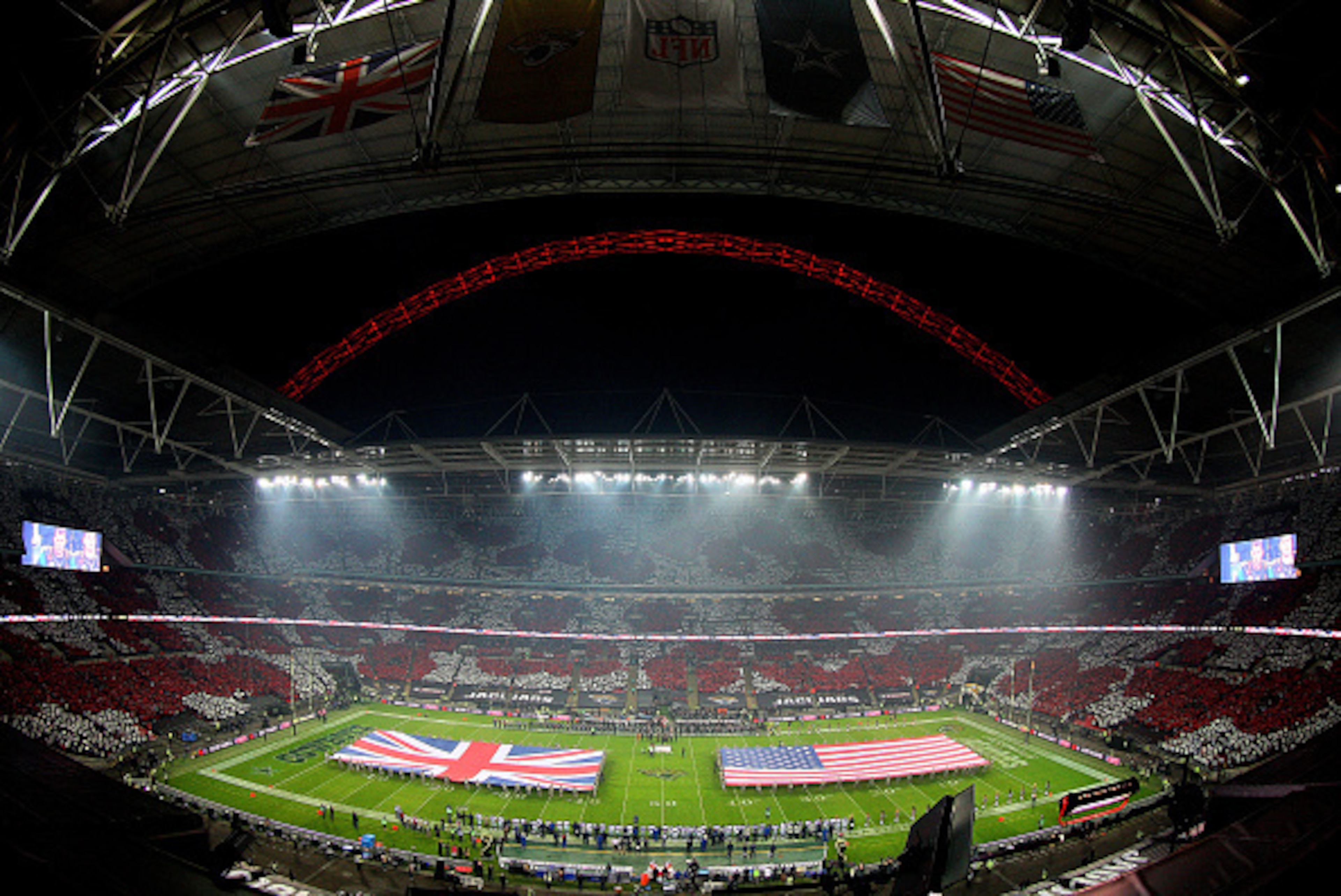 LONDON, ENGLAND - NOVEMBER 09:  A general view of the stadium during the NFL week 10 match between the Jackson Jaguars and the Dallas Cowboys at Wembley Stadium on November 9, 2014 in London, England.  (Photo by Getty Images/Getty Images)