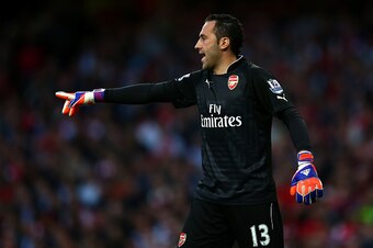 LONDON, ENGLAND - MAY 11:  David Ospina of Arsenal reacts during the Barclays Premier League match between Arsenal and Swansea City at Emirates Stadium on May 11, 2015 in London, England.  (Photo by Clive Rose/Getty Images)