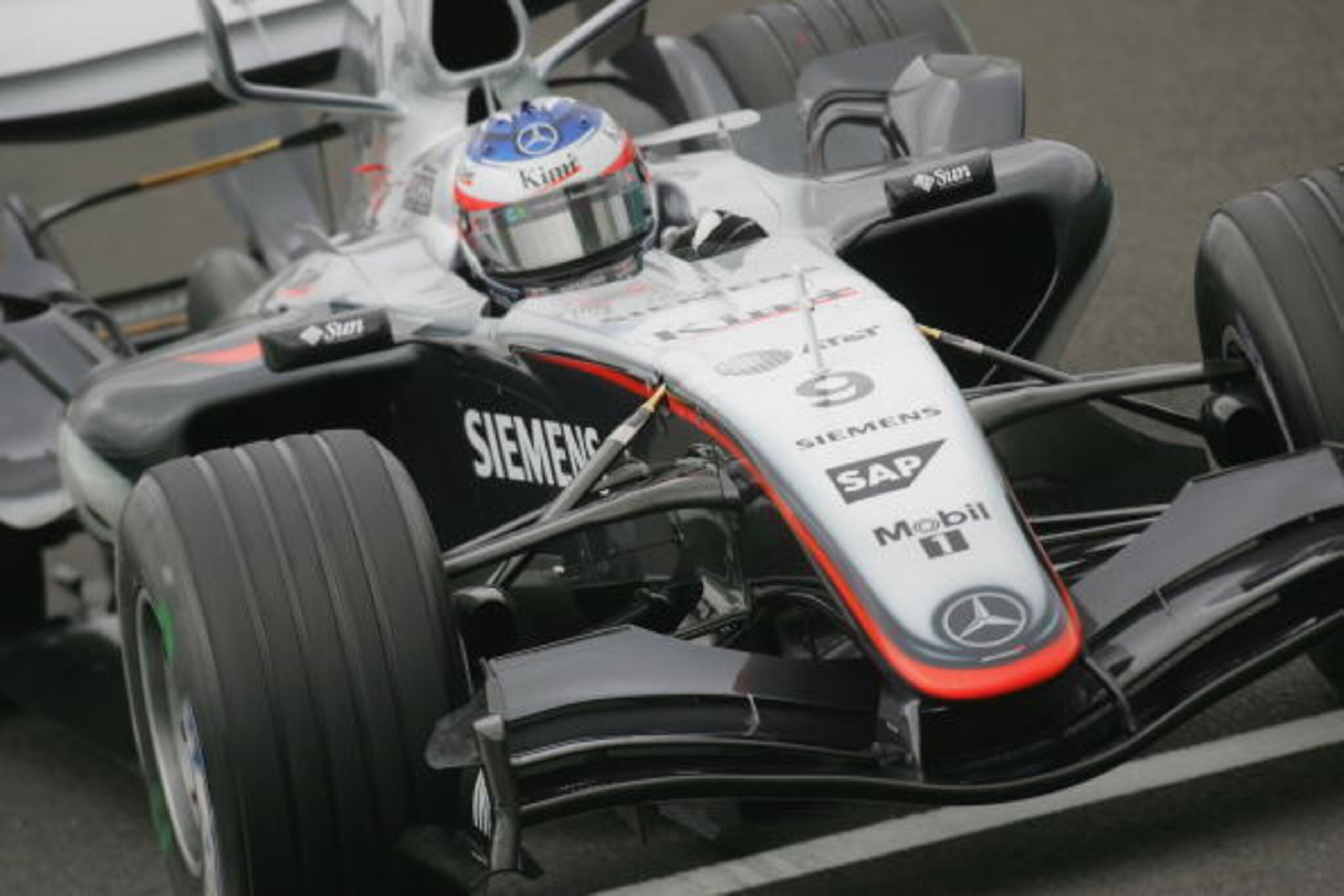 MAGNY COURS, FRANCE - JULY 2: Kimi Raikkonen of Finland and McLaren Mercedes in action during the practice session prior to qualifying for the French F1 Grand Prix at the Circuit Nevers on July 2, 2005 in Magny Cours, France. (Photo by Mark Thompson/Get MAGNY COURS, FRANCE - JULY 2: Kimi Raikkonen of Finland and McLaren Mercedes in action during the practice session prior to qualifying for the French F1 Grand Prix at the Circuit Nevers on July 2, 2005 in Magny Cours, France. (Photo by Mark Thompson/Get