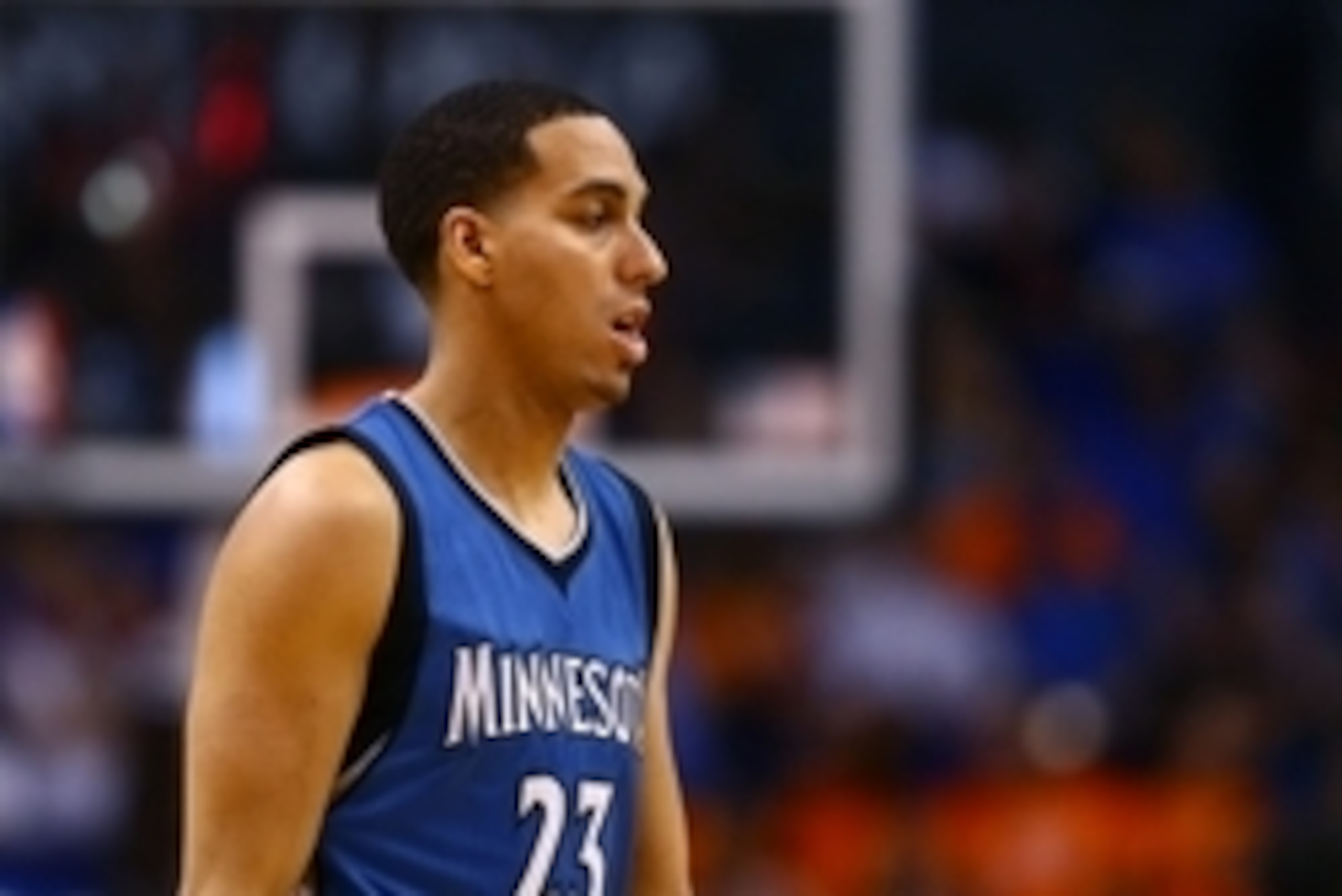 Mar 11, 2015; Phoenix, AZ, USA; Minnesota Timberwolves guard Kevin Martin (23) against the Phoenix Suns at US Airways Center. The Suns defeated the Timberwolves 106-97. Mandatory Credit: Mark J. Rebilas-USA TODAY Sports
