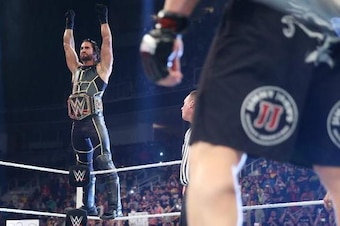 Rollins and Lesnar at Raw