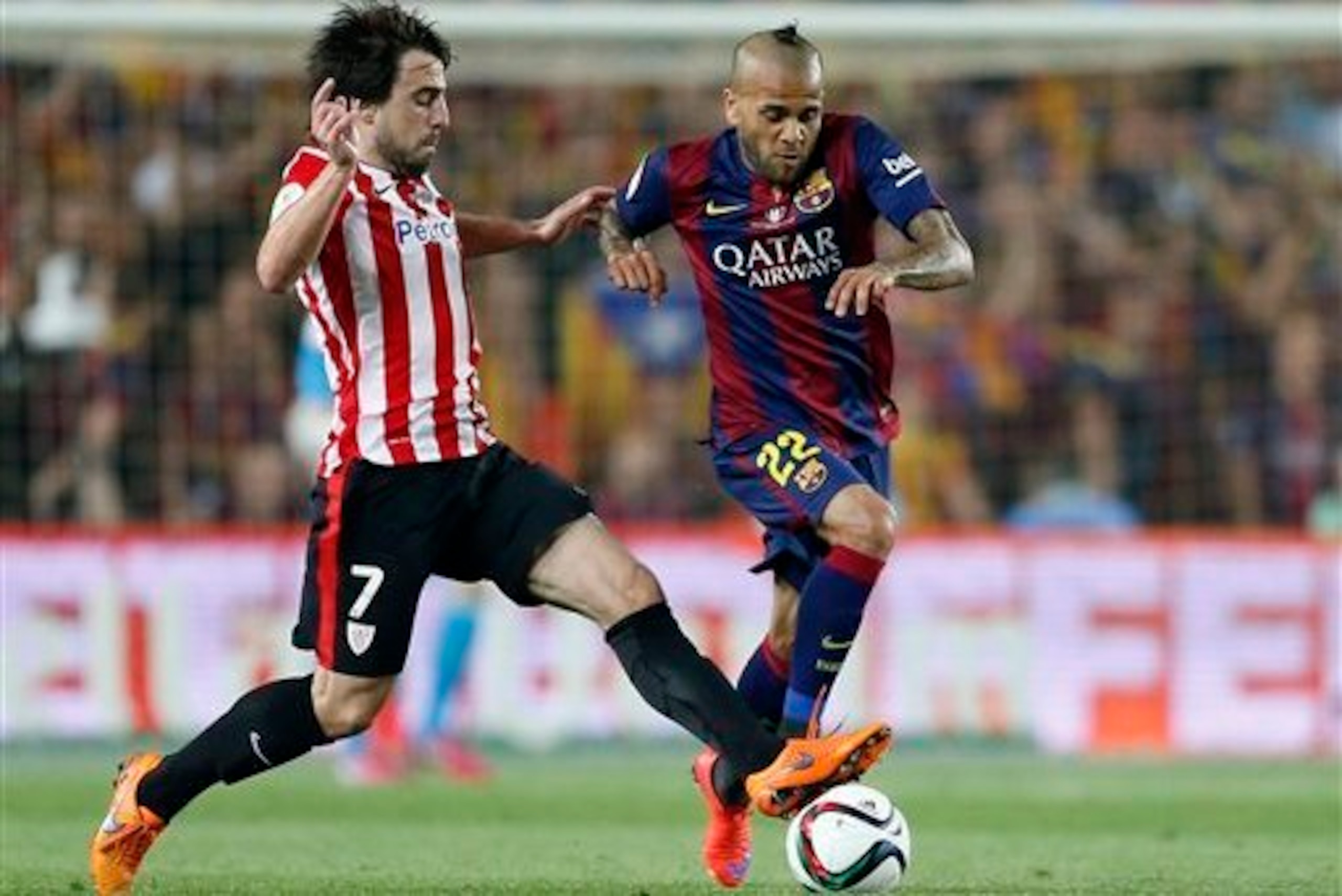 Dani Alves will have freedom to attack down the flank.