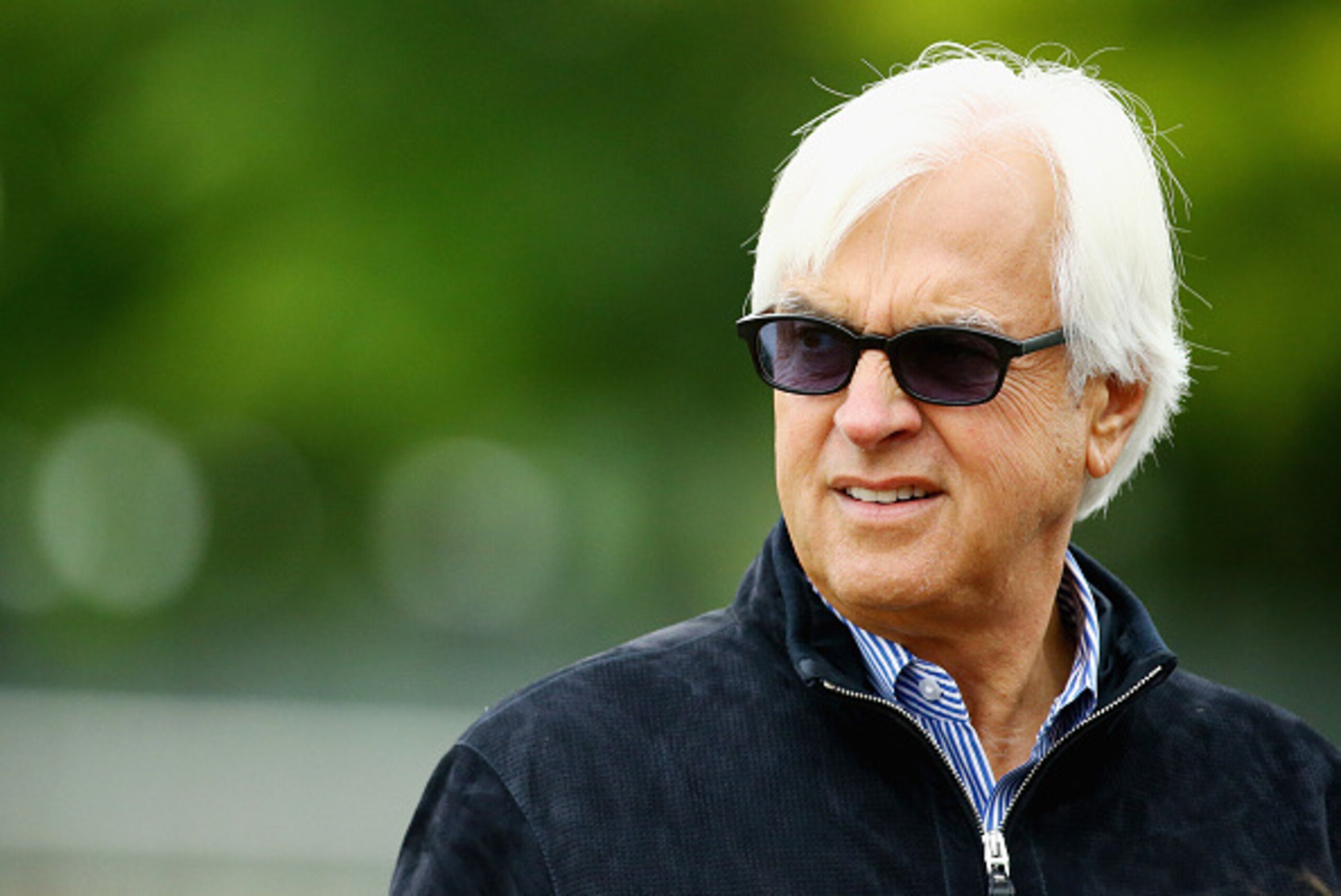 ELMONT, NY - JUNE 04:  Bob Baffert, Trainer of American Pharoah looks on during training at Belmont Park on June 4, 2015 in Elmont, New York.  (Photo by Al Bello/Getty Images)