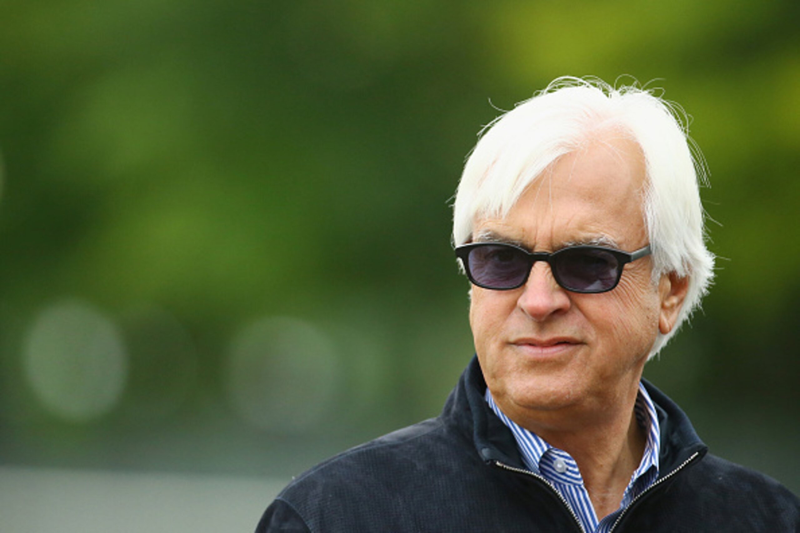 ELMONT, NY - JUNE 04:  Bob Baffert, Trainer of American Pharoah looks on during training at Belmont Park on June 4, 2015 in Elmont, New York.  (Photo by Al Bello/Getty Images)