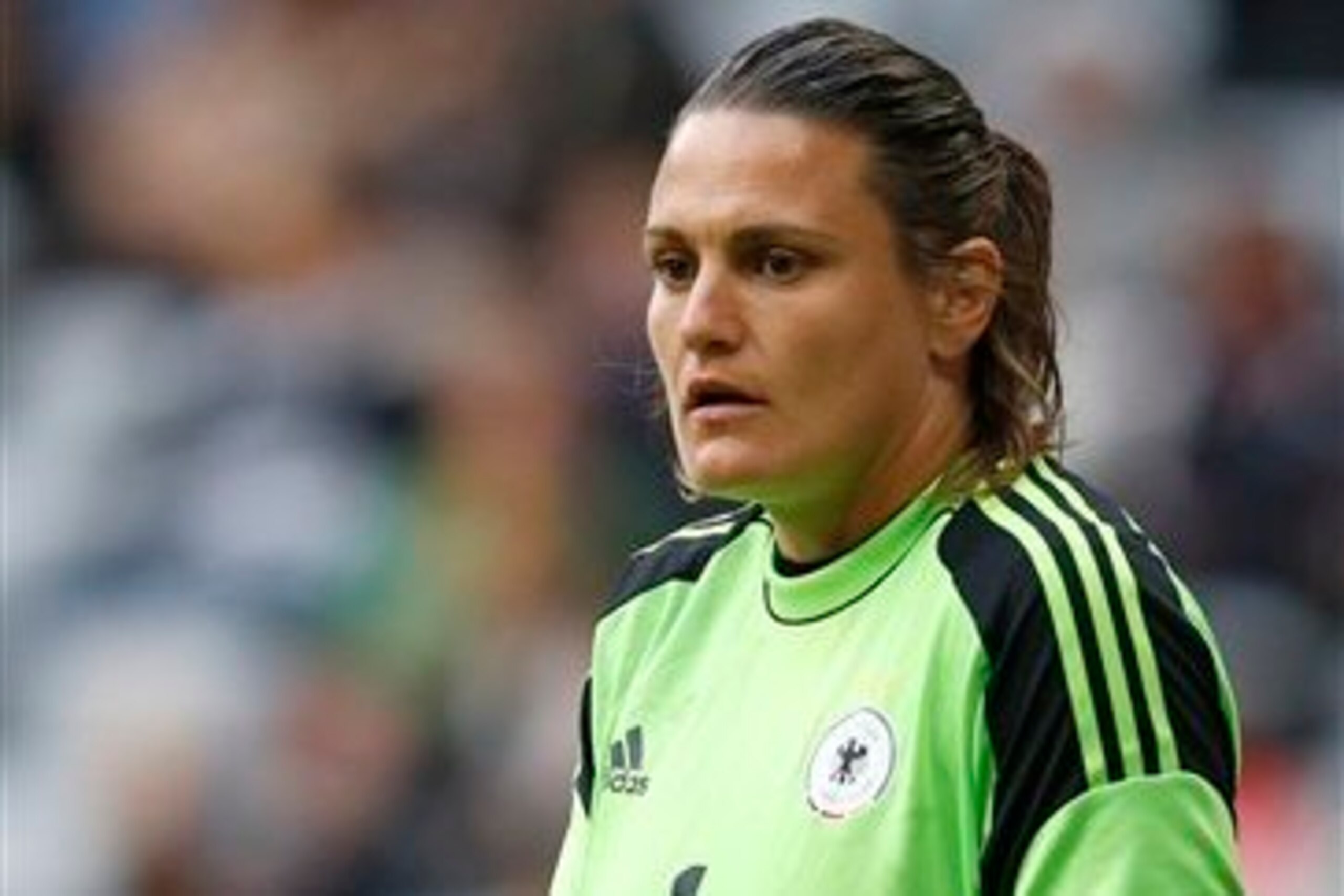 Nadine Angerer is an imposing figure in Germany's goal, conceding just four goals in 10 qualifying matches.