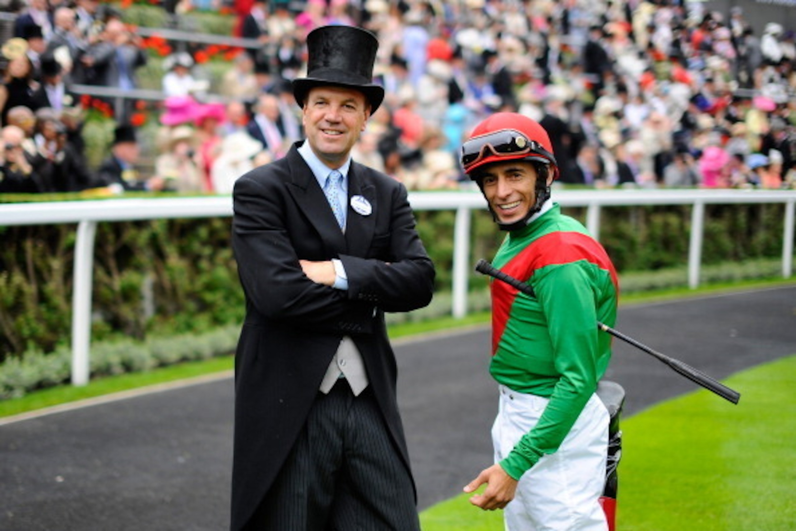 ASCOT, ENGLAND - JUNE 18:  Trainer Graham Motion and jockey John Velazquez look on ahead of the Queen Anne Stakes race during day one of Royal Ascot at Ascot Racecourse on June 18, 2013 in Ascot, England.  (Photo by Alan Crowhurst/Getty Images for Ascot R