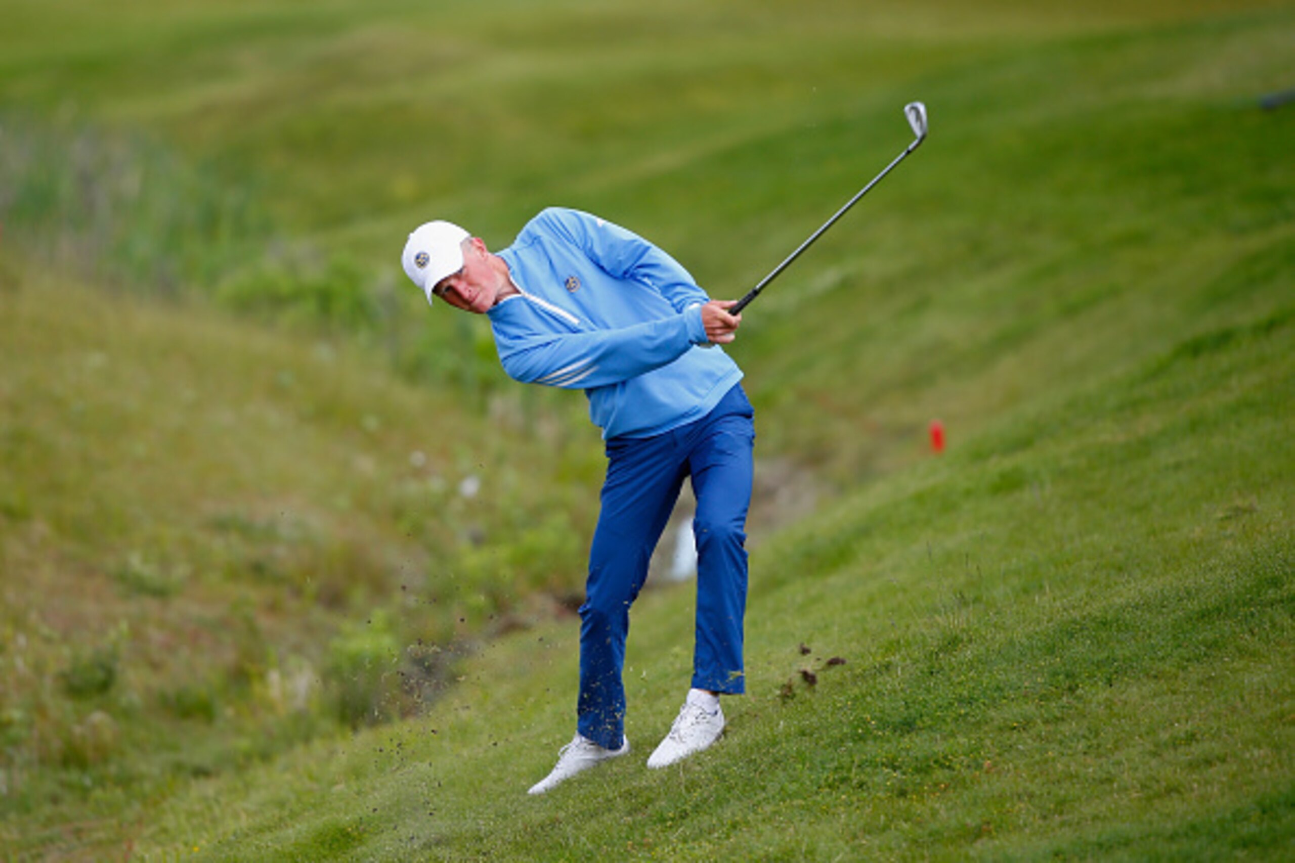 MALMO, SWEDEN - JUNE 05: Marcus Kinhult of Sweden plays his second shot on the eleventh hole on day two of the Nordea Masters at the PGA Sweden National on June 5, 2015 in Malmo, Sweden.  (Photo by Harry Engels/Getty Images)