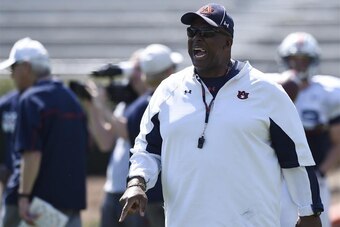Auburn DL coach Rodney Garner