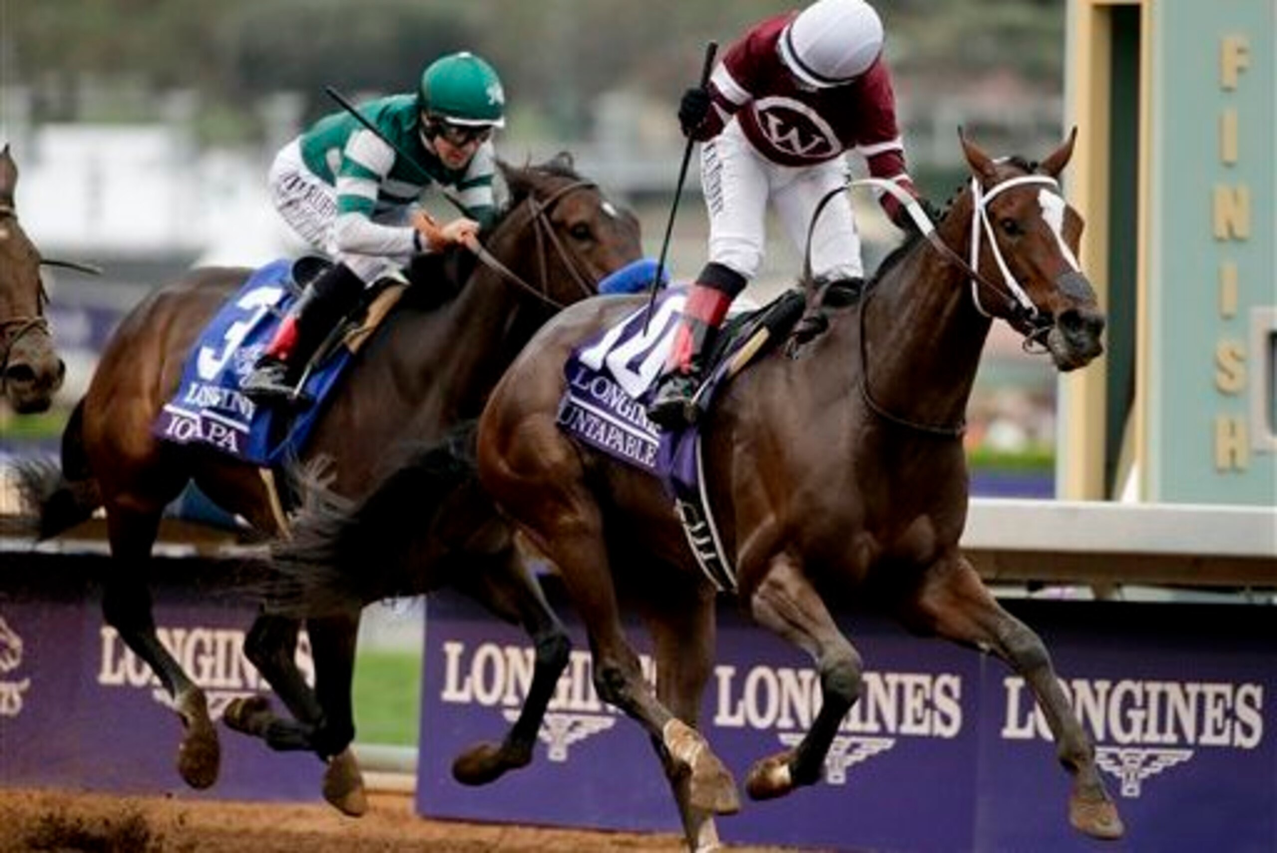 Breeders' Cup Distaff champion Untapable will be in action on Saturday at Belmont Park.