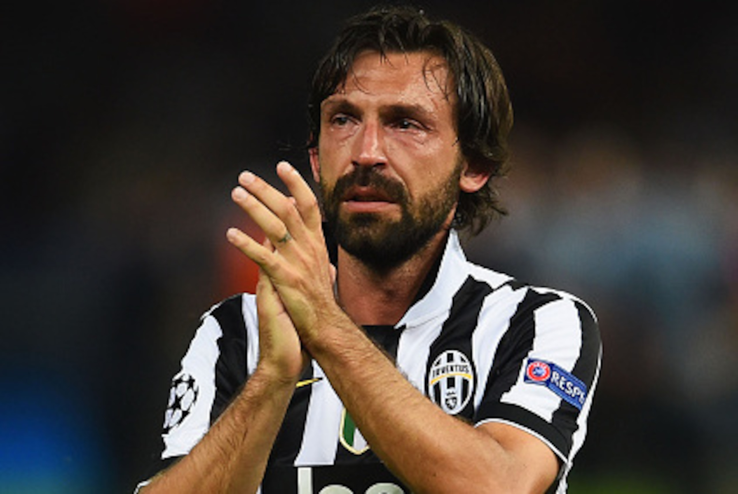 BERLIN, GERMANY - JUNE 06:  Andrea Pirlo of Juventus applauds the fans after the UEFA Champions League Final between Juventus and FC Barcelona at Olympiastadion on June 6, 2015 in Berlin, Germany.  (Photo by Laurence Griffiths/Getty Images)