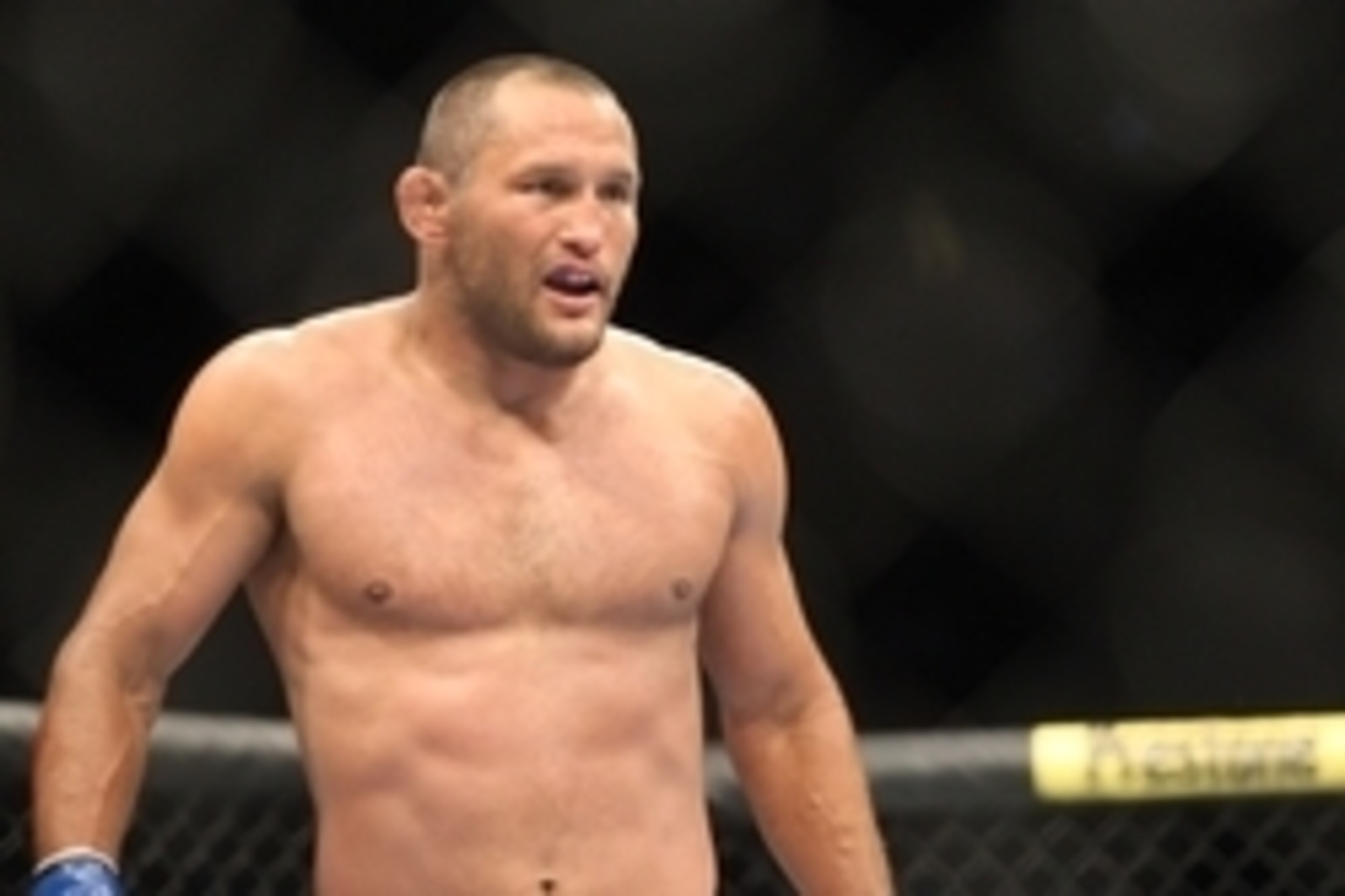 June 15, 2013; Winnipeg, Manitoba, CAN; light heavyweight  Dan Henderson during the fight against Rashad Evans (not pictured) during UFC 161 at the MTS Center. Mandatory Credit: Bruce Fedyck-USA TODAY Sports
