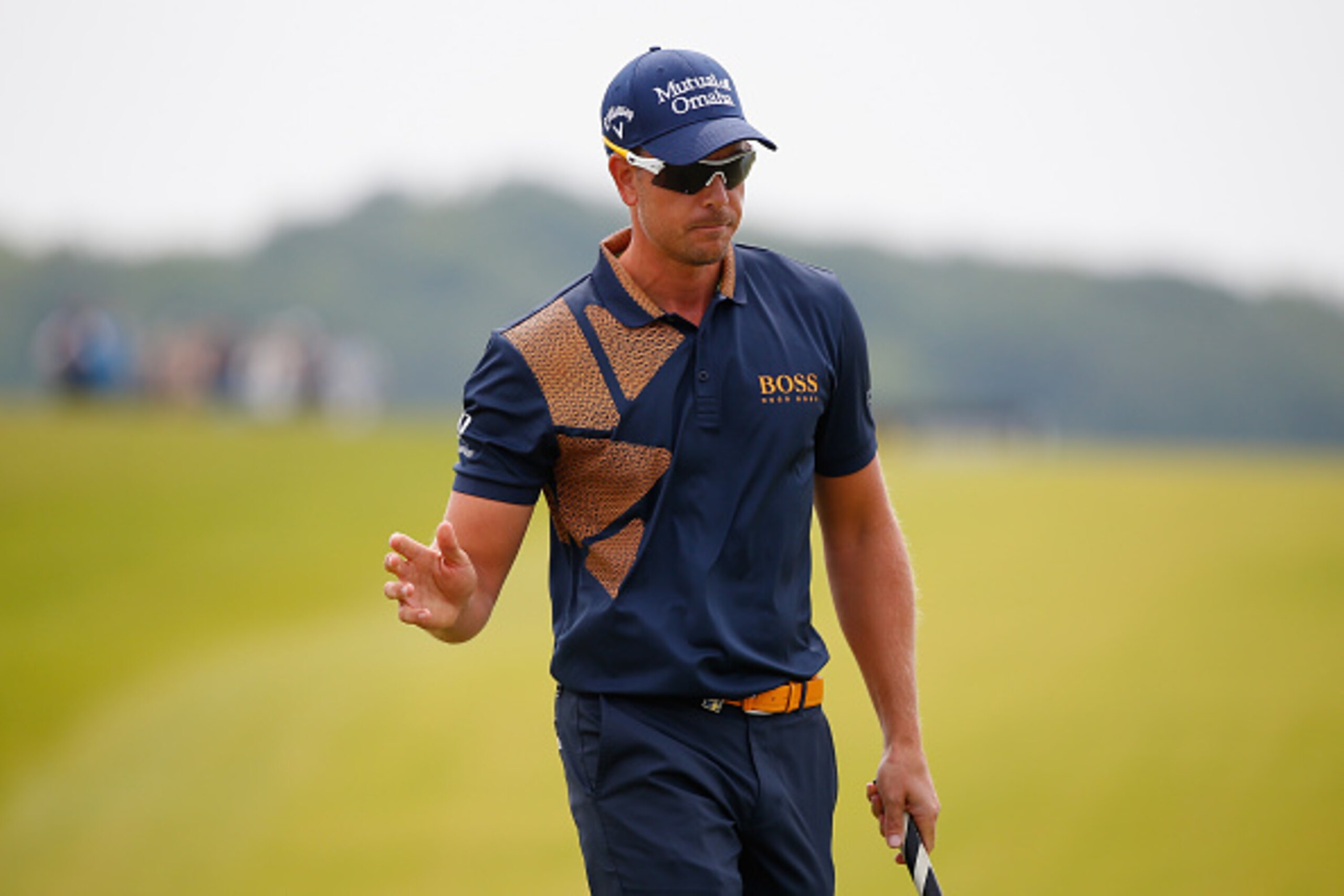MALMO, SWEDEN - JUNE 06:  Henrik Stenson of Sweden acknowledges the crowd after putting on the second hole on day three of the Nordea Masters at the PGA Sweden National on June 6, 2015 in Malmo, Sweden.  (Photo by Harry Engels/Getty Images)