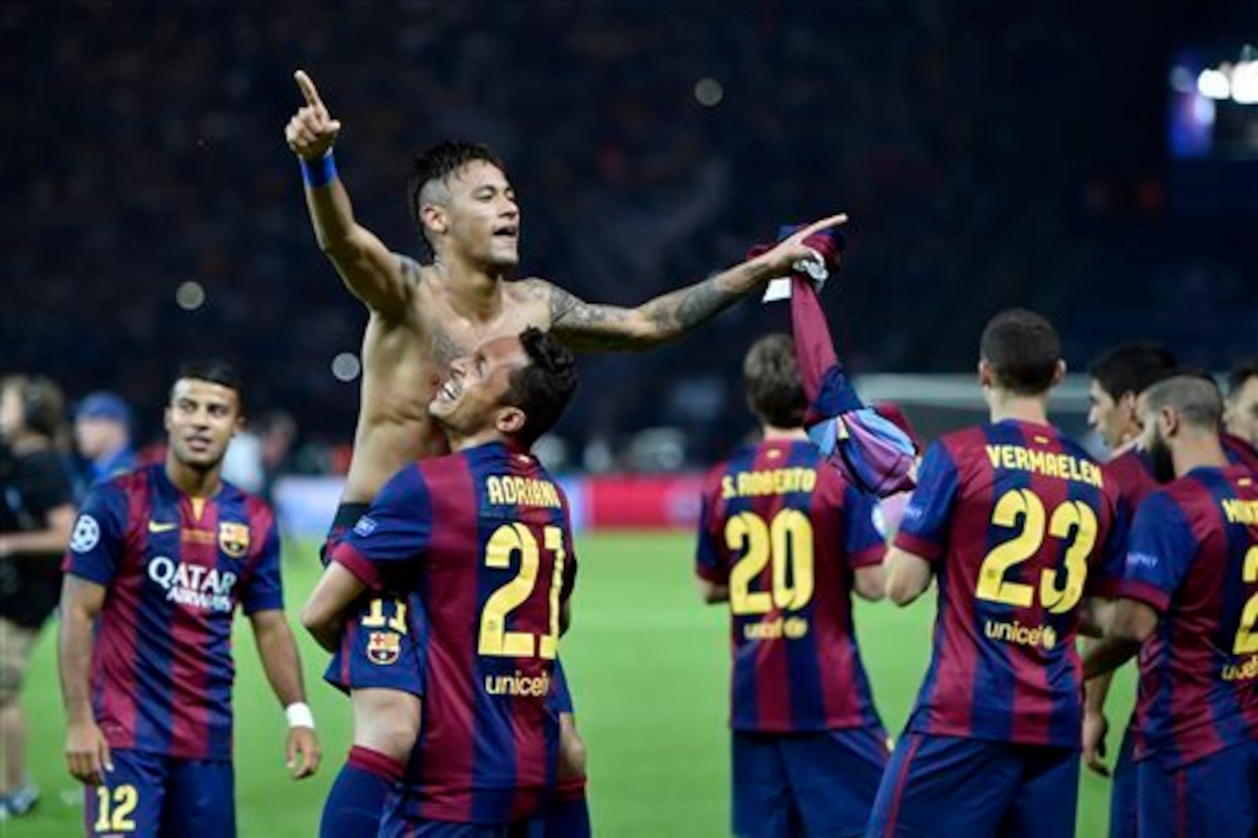 Neymar joined the Brazil squad on Monday (yesterday) after winning the Champions League with Barcelona on Saturday.