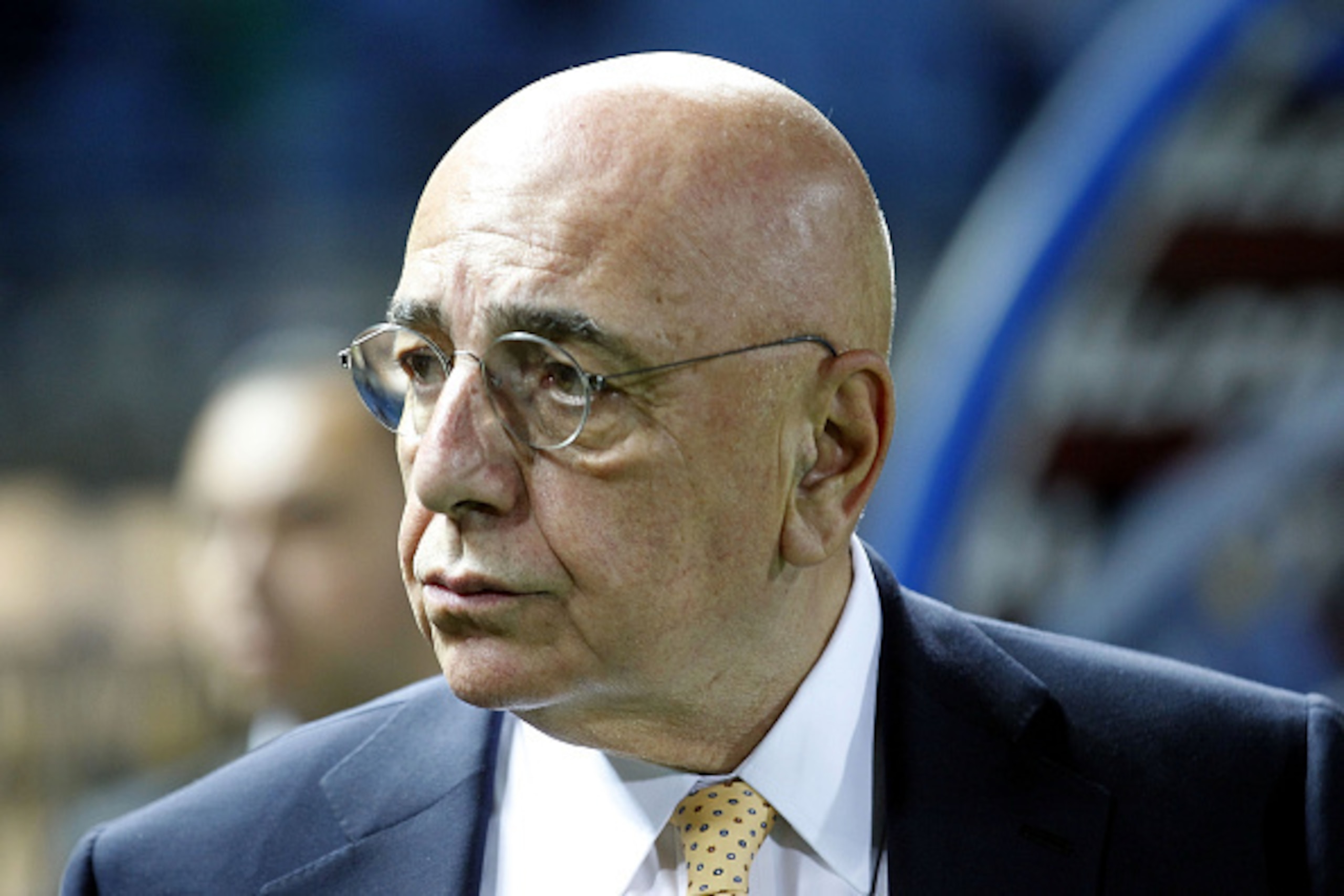 EMPOLI, ITALY - SEPTEMBER 23: General manager of AC Milan Adriano Galliani during the Serie A match between Empoli FC and AC Milan at Stadio Carlo Castellani on September 23, 2014 in Empoli, Italy.  (Photo by Gabriele Maltinti/Getty Images)