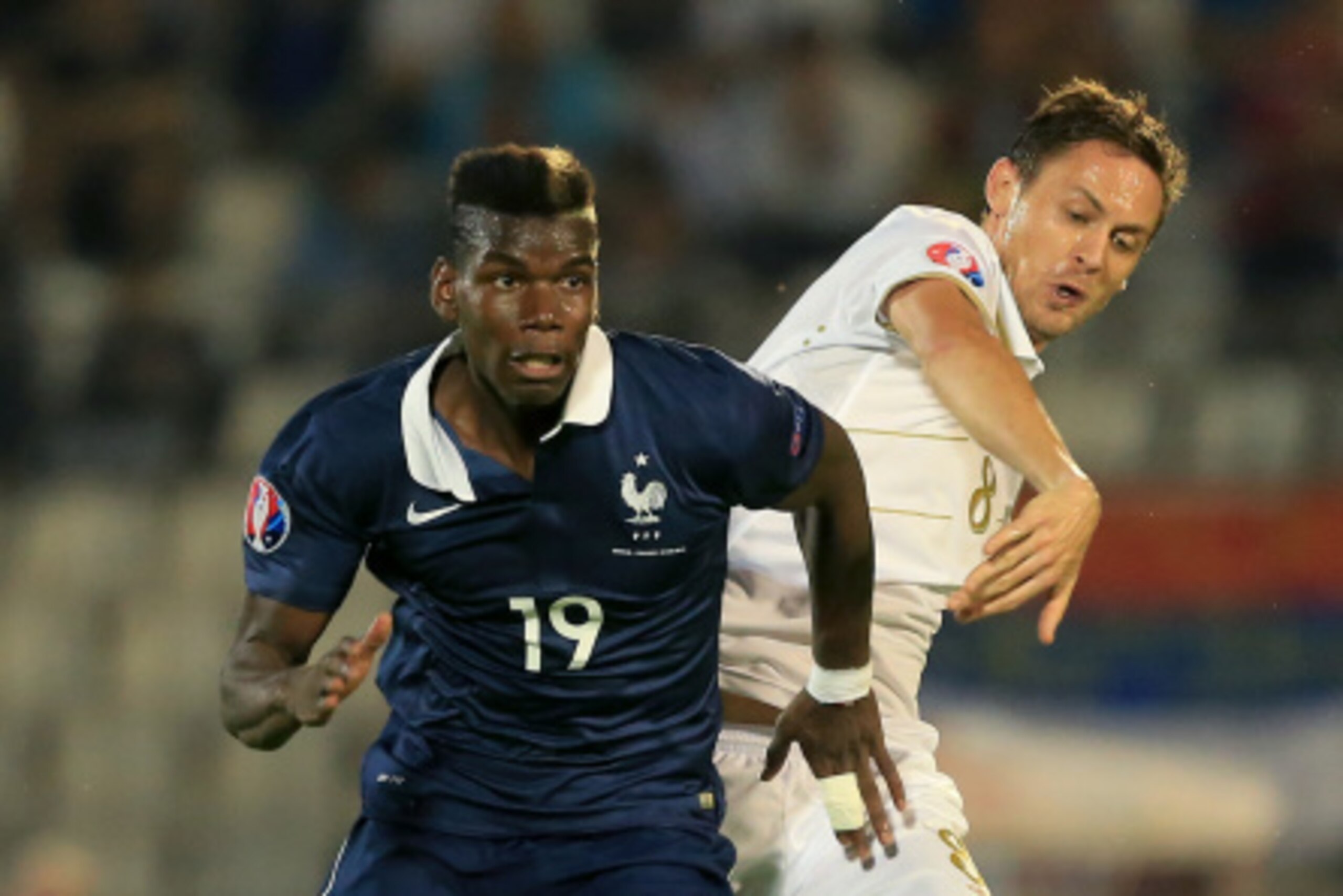 BELGRADE, SERBIA - SEPTEMBER 07: Paul Pogba (L) of France is challenged by Nemanja Matic (R) of Serbia during the International friendly match between Serbia and France at the Stadium JNA on September 07, 2014 in Belgrade, Serbia, 2014. (Photo by Srdjan BELGRADE, SERBIA - SEPTEMBER 07: Paul Pogba (L) of France is challenged by Nemanja Matic (R) of Serbia during the International friendly match between Serbia and France at the Stadium JNA on September 07, 2014 in Belgrade, Serbia, 2014. (Photo by Srdjan