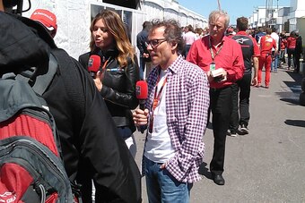 Villeneuve in the Montreal paddock.