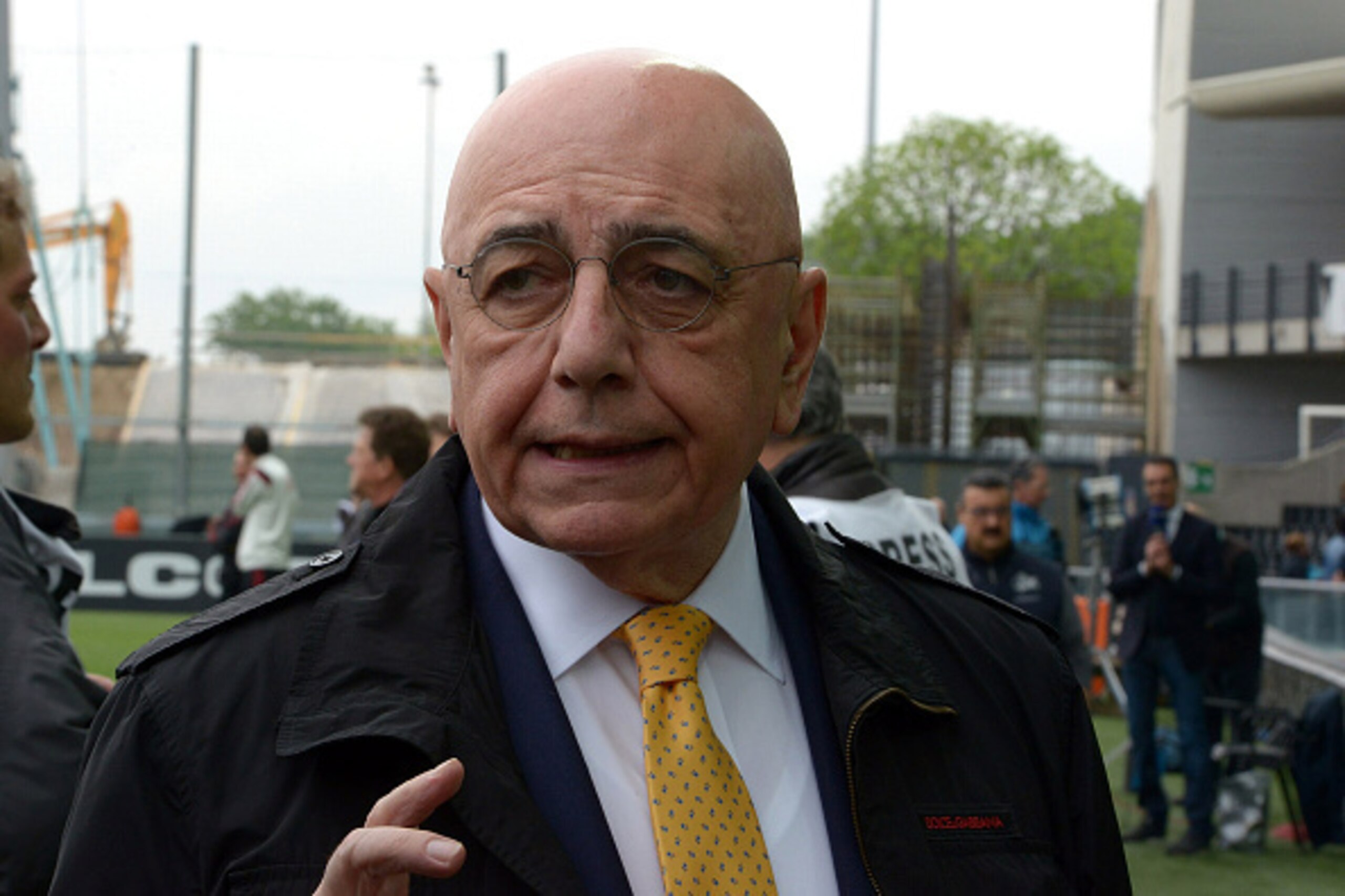 UDINE, ITALY - APRIL 25:  Prwsident of AC Milan Adriano Galliani looks on during the Serie A match between Udinese Calcio and AC Milan at Stadio Friuli on April 25, 2015 in Udine, Italy.  (Photo by Dino Panato/Getty Images)