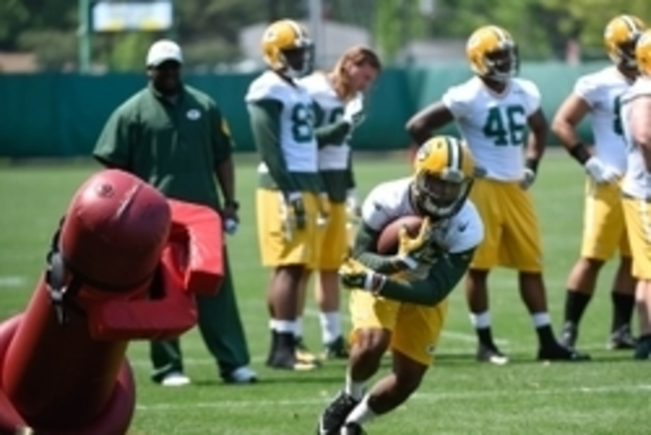 May 28, 2015; Green Bay, WI, USA; Green Bay Packers wide receiver Ricky Collins (13)  works out during Rookie Orientation Camp and Organized Team Activities at the Don Hutson Center in Green Bay. Mandatory Credit: Benny Sieu-USA TODAY Sports