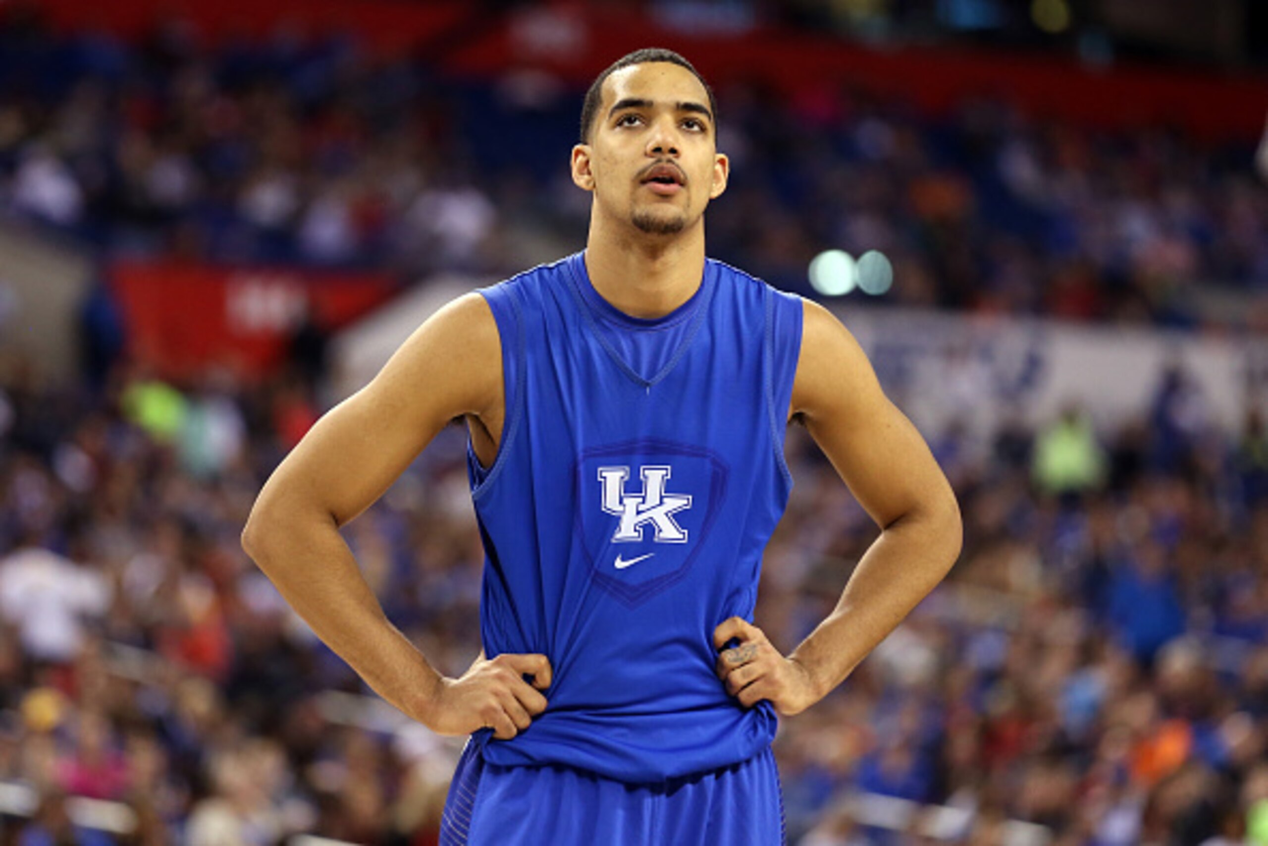 INDIANAPOLIS, IN - APRIL 03: Trey Lyles #41 of the Kentucky Wildcats looks on during practice for the NCAA Men's Final Four at Lucas Oil Stadium on April 3, 2015 in Indianapolis, Indiana. (Photo by Streeter Lecka/Getty Images) INDIANAPOLIS, IN - APRIL 03: Trey Lyles #41 of the Kentucky Wildcats looks on during practice for the NCAA Men's Final Four at Lucas Oil Stadium on April 3, 2015 in Indianapolis, Indiana. (Photo by Streeter Lecka/Getty Images)