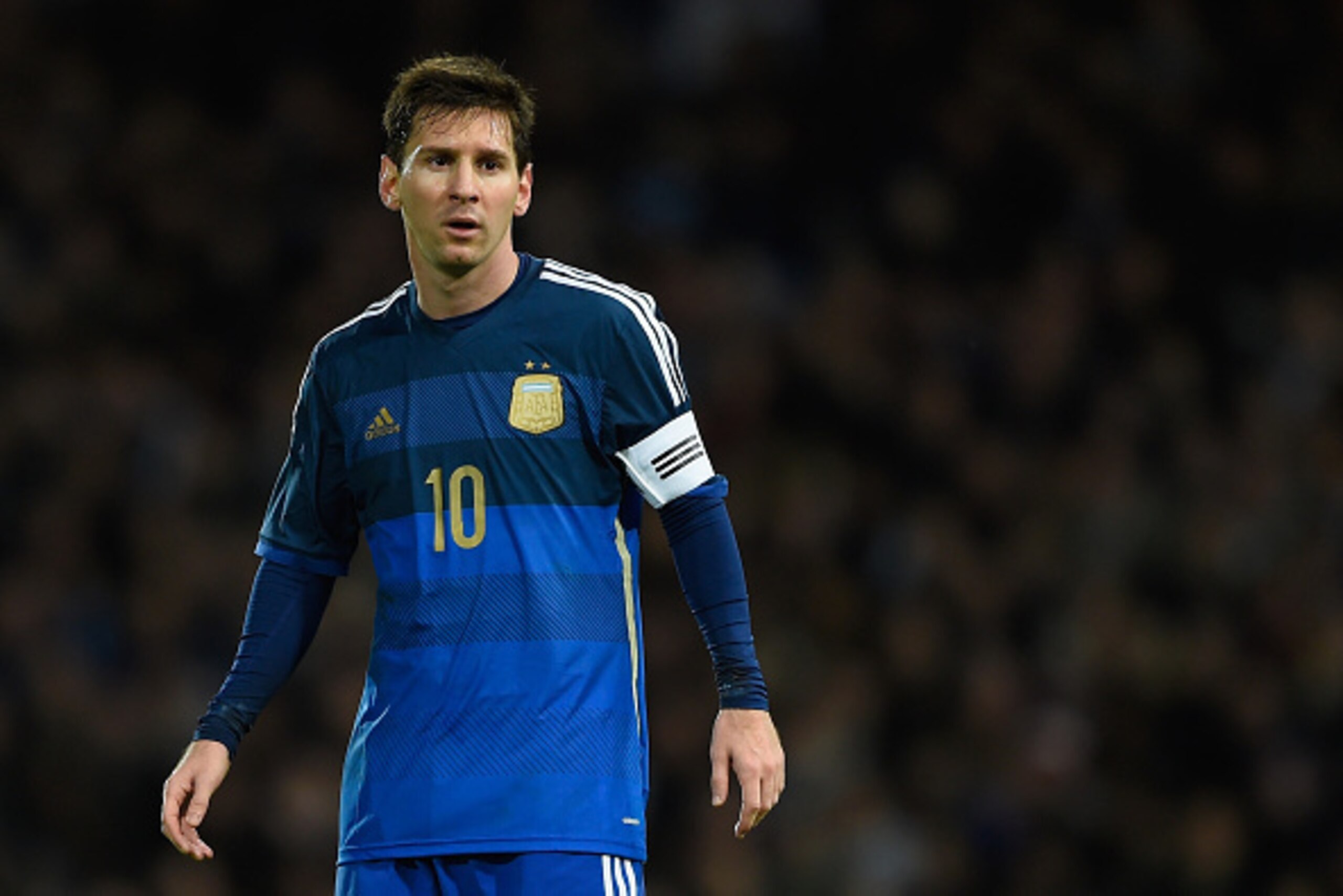 LONDON, ENGLAND - NOVEMBER 12: Lionel Messi of Argentina looks on during an International Friendly between Argentina and Croatia at Boleyn Ground on November 12, 2014 in London, England. (Photo by Mike Hewitt/Getty Images) LONDON, ENGLAND - NOVEMBER 12: Lionel Messi of Argentina looks on during an International Friendly between Argentina and Croatia at Boleyn Ground on November 12, 2014 in London, England. (Photo by Mike Hewitt/Getty Images)