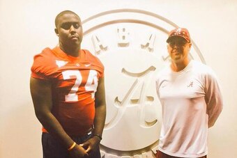 Little, left, spent time at Alabama's facilities.