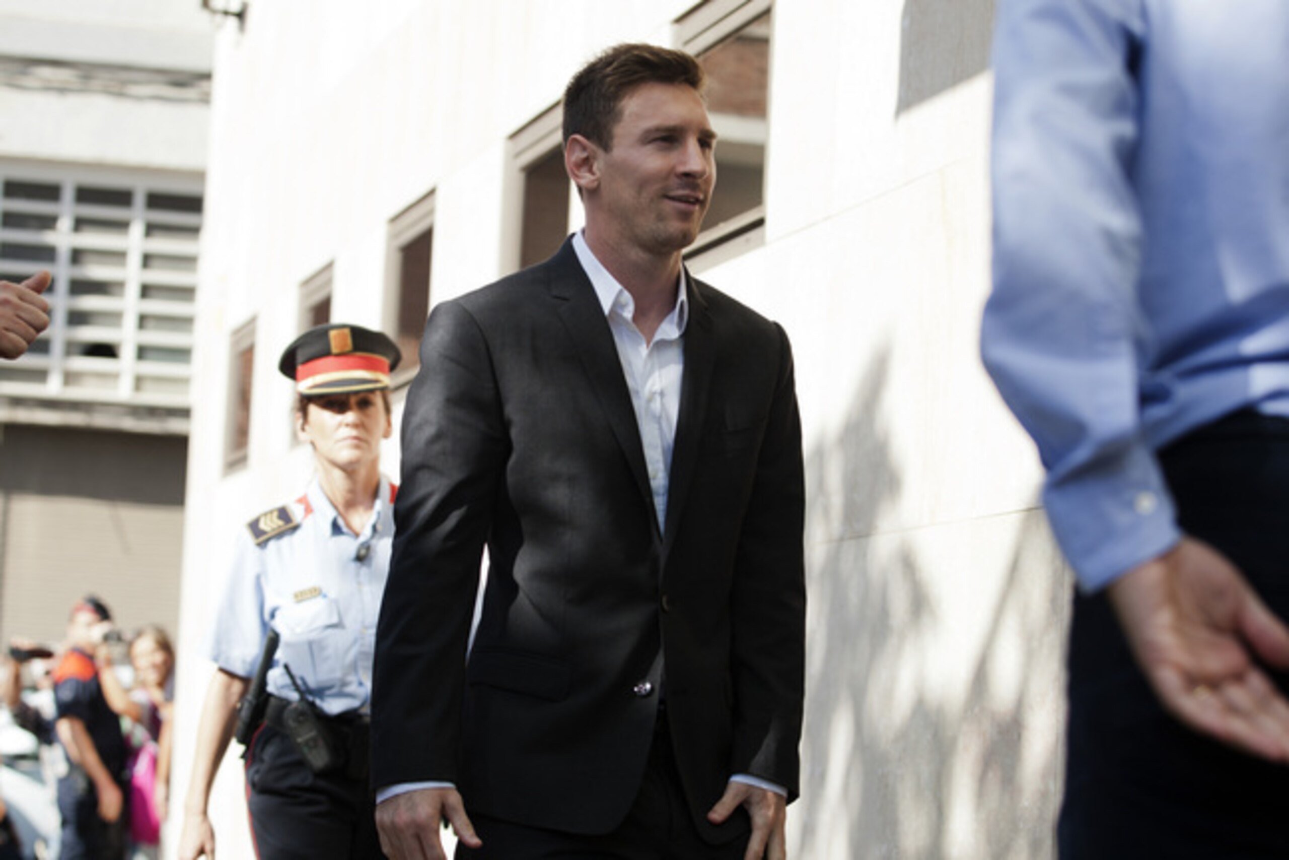 Lionel Messi attends court in Gava in September 2013 over charges of tax fraud.