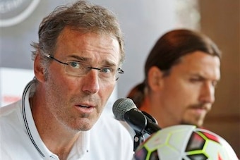 Blanc (left) with Zlatan