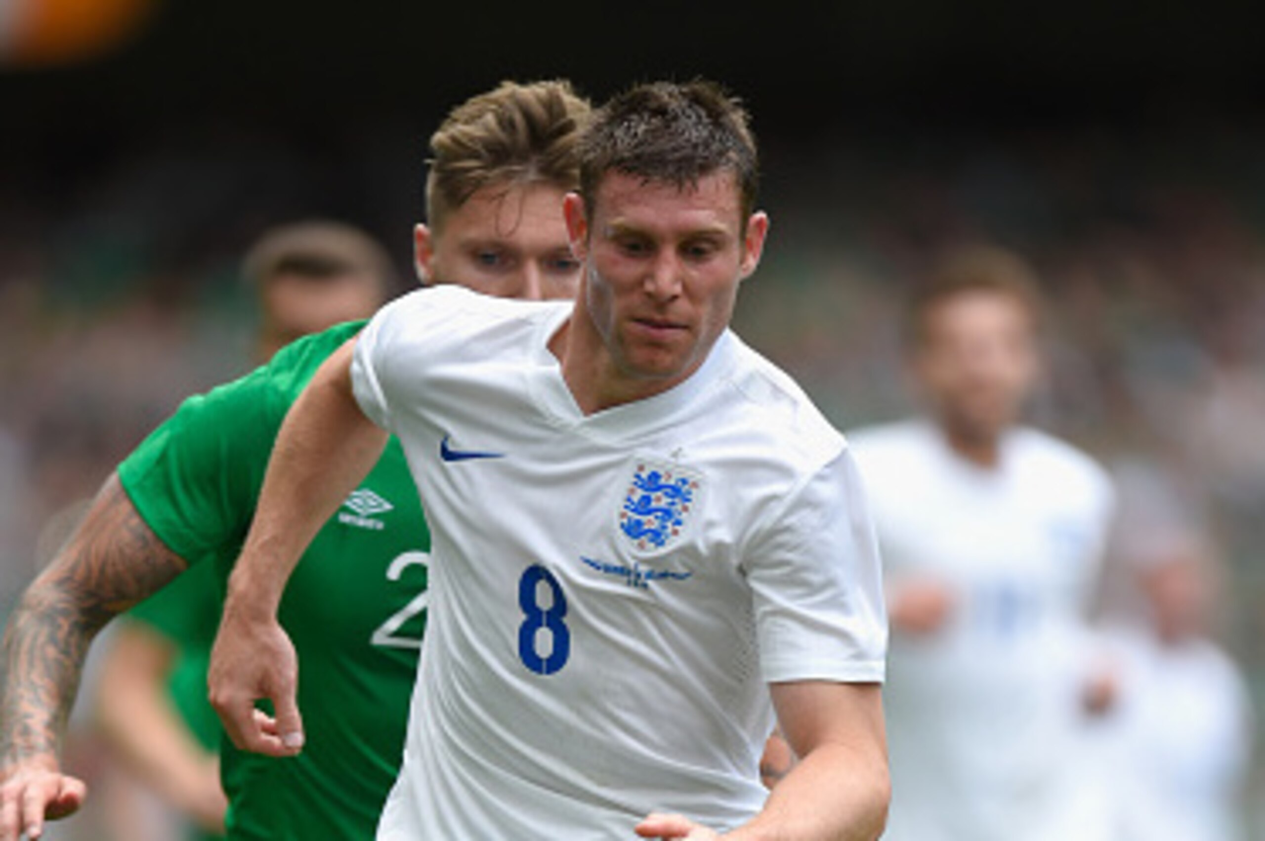 DUBLIN, IRELAND - JUNE 07:  England player James Milner in action during the International friendly match between Republic of Ireland and England at Aviva Stadium on June 7, 2015 in Dublin, Ireland.  (Photo by Stu Forster/Getty Images)
