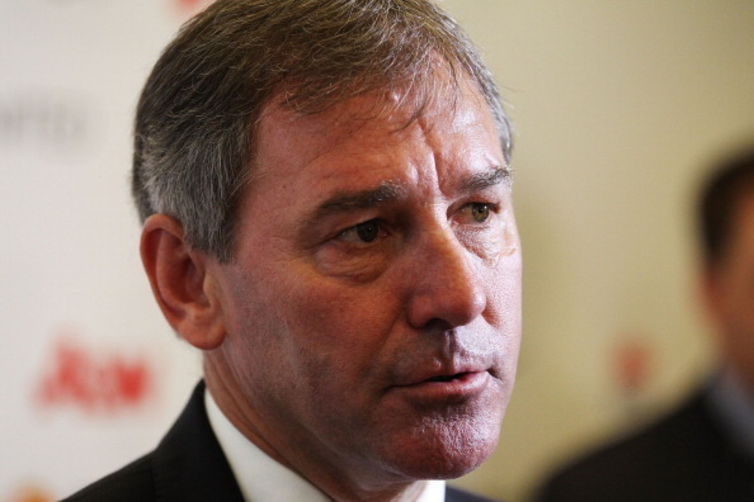 SYDNEY, AUSTRALIA - JULY 18:  Bryan Robson speaks to media during the official Manchester United official lunch at Westin Hotel on July 18, 2013 in Sydney, Australia.  (Photo by Mark Metcalfe/Getty Images)