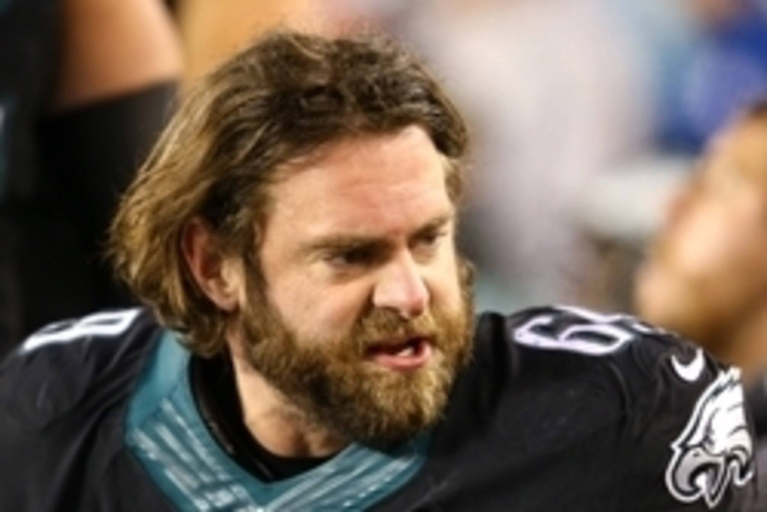 Dec 7, 2014; Philadelphia, PA, USA; Philadelphia Eagles guard Evan Mathis (69) on the sidelines against the Seattle Seahawks during the second half at Lincoln Financial Field. Mandatory Credit: Jeffrey G. Pittenger-USA TODAY Sports Dec 7, 2014; Philadelphia, PA, USA; Philadelphia Eagles guard Evan Mathis (69) on the sidelines against the Seattle Seahawks during the second half at Lincoln Financial Field. Mandatory Credit: Jeffrey G. Pittenger-USA TODAY Sports