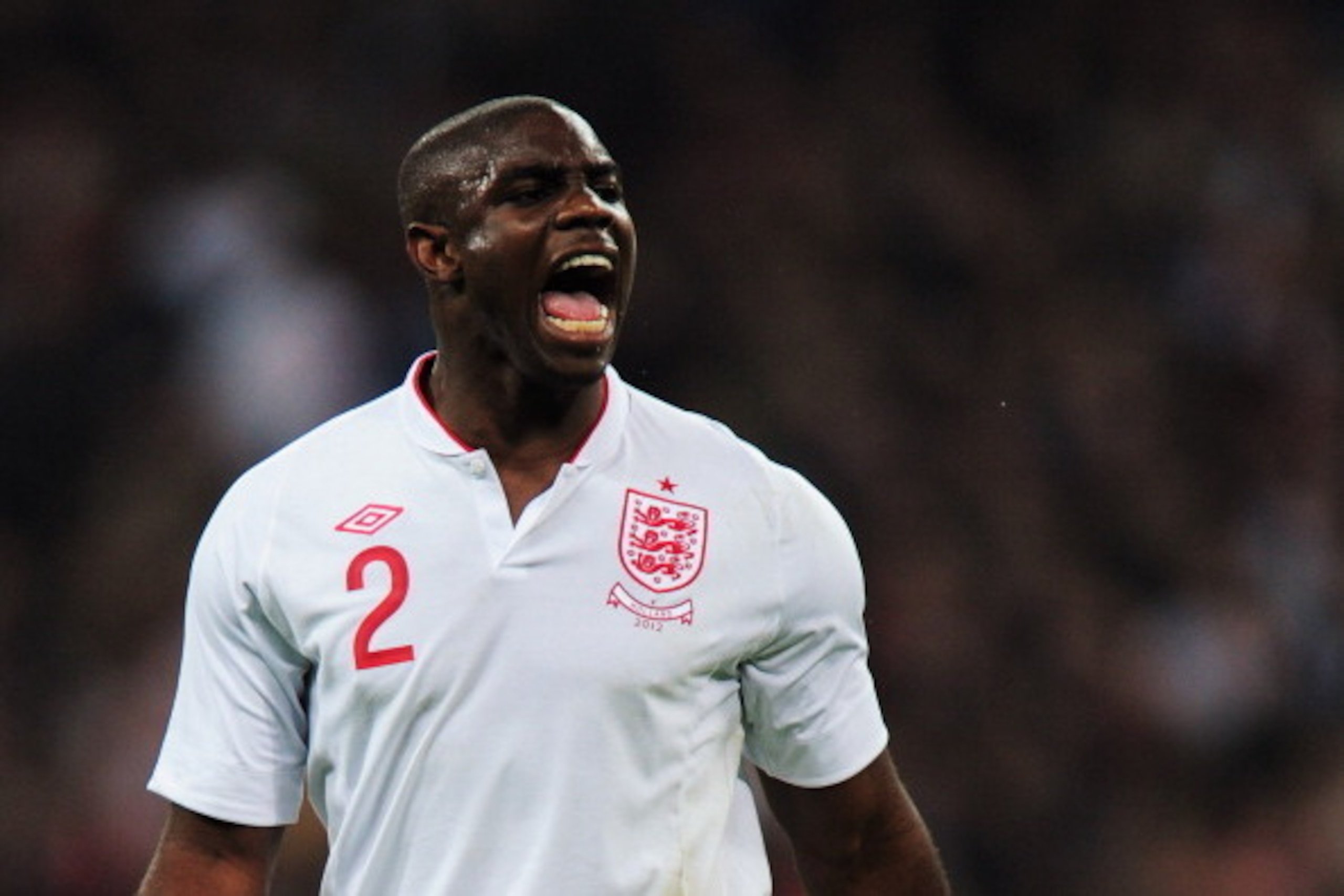 LONDON, ENGLAND - FEBRUARY 29:  Micah Richards of England shouts during the international friendly match between England and Netherlands at Wembley Stadium on February 29, 2012 in London, England.  (Photo by Shaun Botterill/Getty Images)