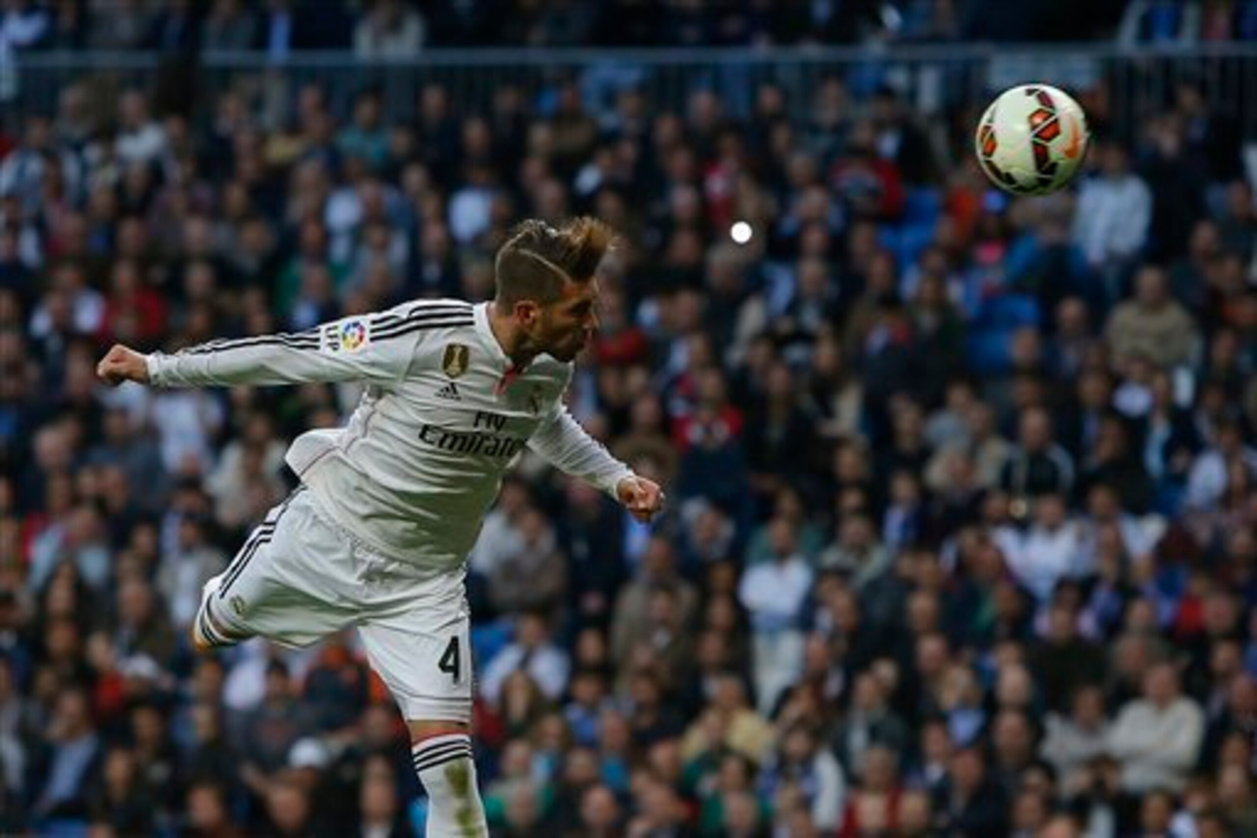 Ramos is a dominant figure in the air.
