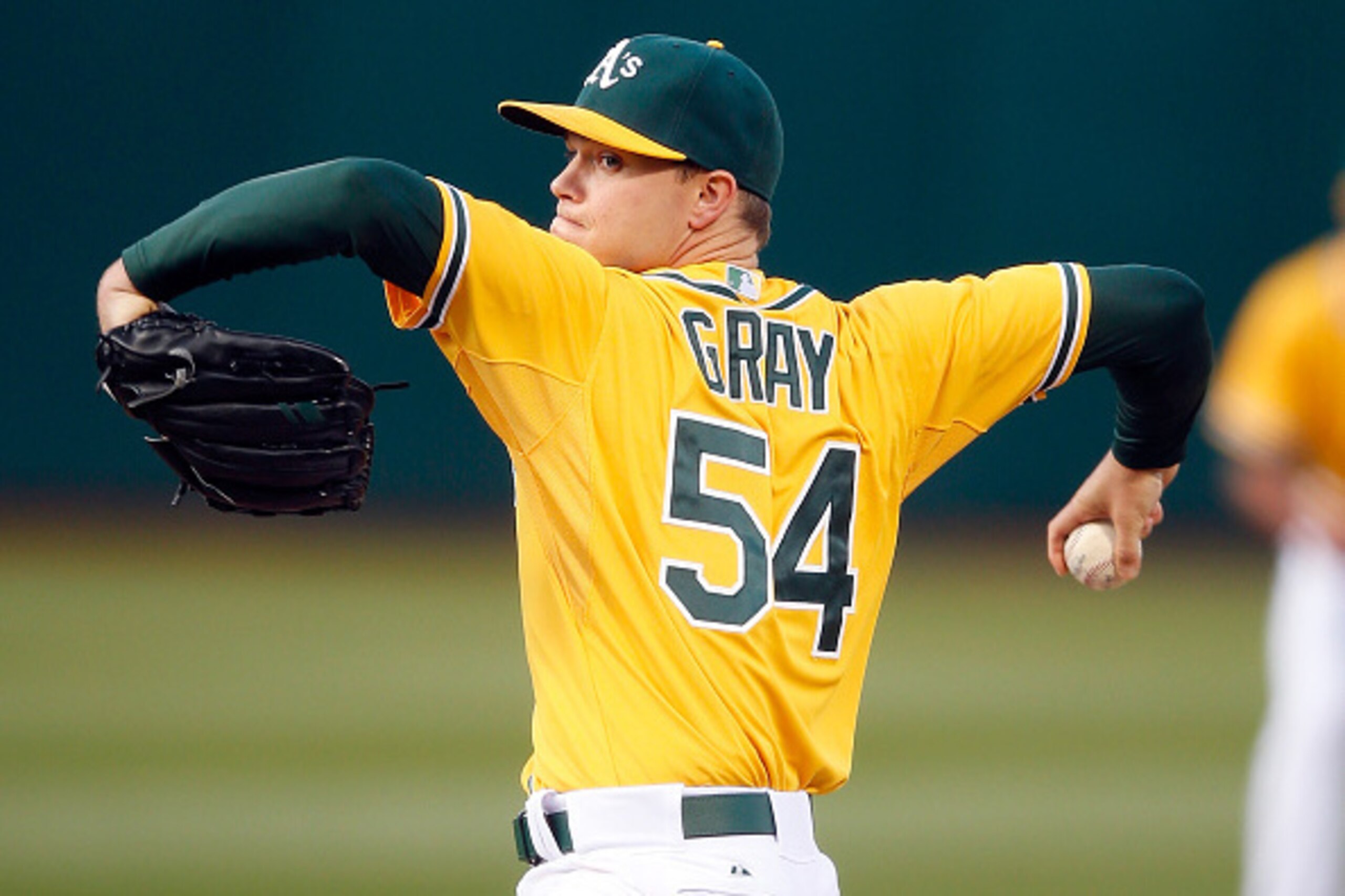 OAKLAND, CA - MAY 29:  Sonny Gray #54 of the Oakland Athletics pitches against the New York Yankees in the first inning at O.co Coliseum on May 29, 2015 in Oakland, California.  (Photo by Ezra Shaw/Getty Images)