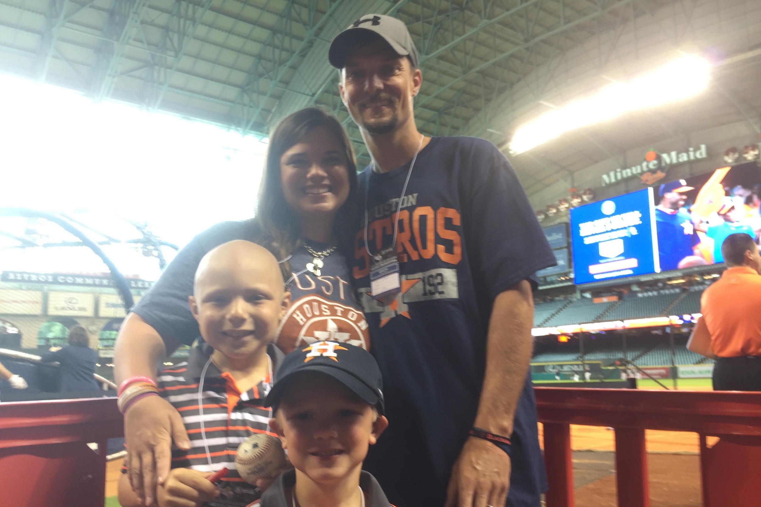 The Glasscocks were glad to be invited to visit the Astros. The Glasscocks were glad to be invited to visit the Astros.
