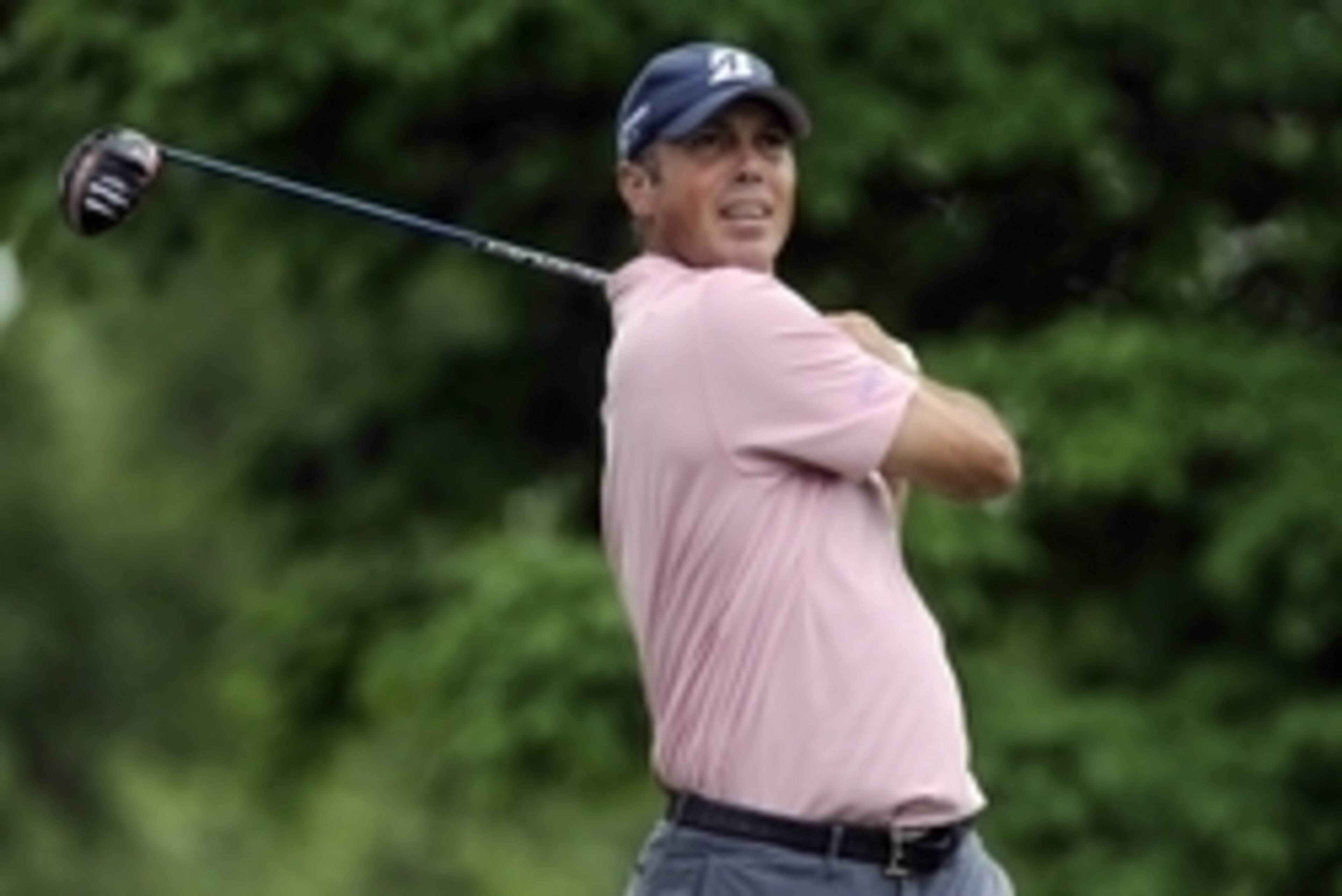 Jun 4, 2015; Dublin, OH, USA; Matt Kuchar tees off at the third hole during the first round of the Memorial Tournament at Muirfield Village Golf Club. Mandatory Credit: Thomas J. Russo-USA TODAY Sports
