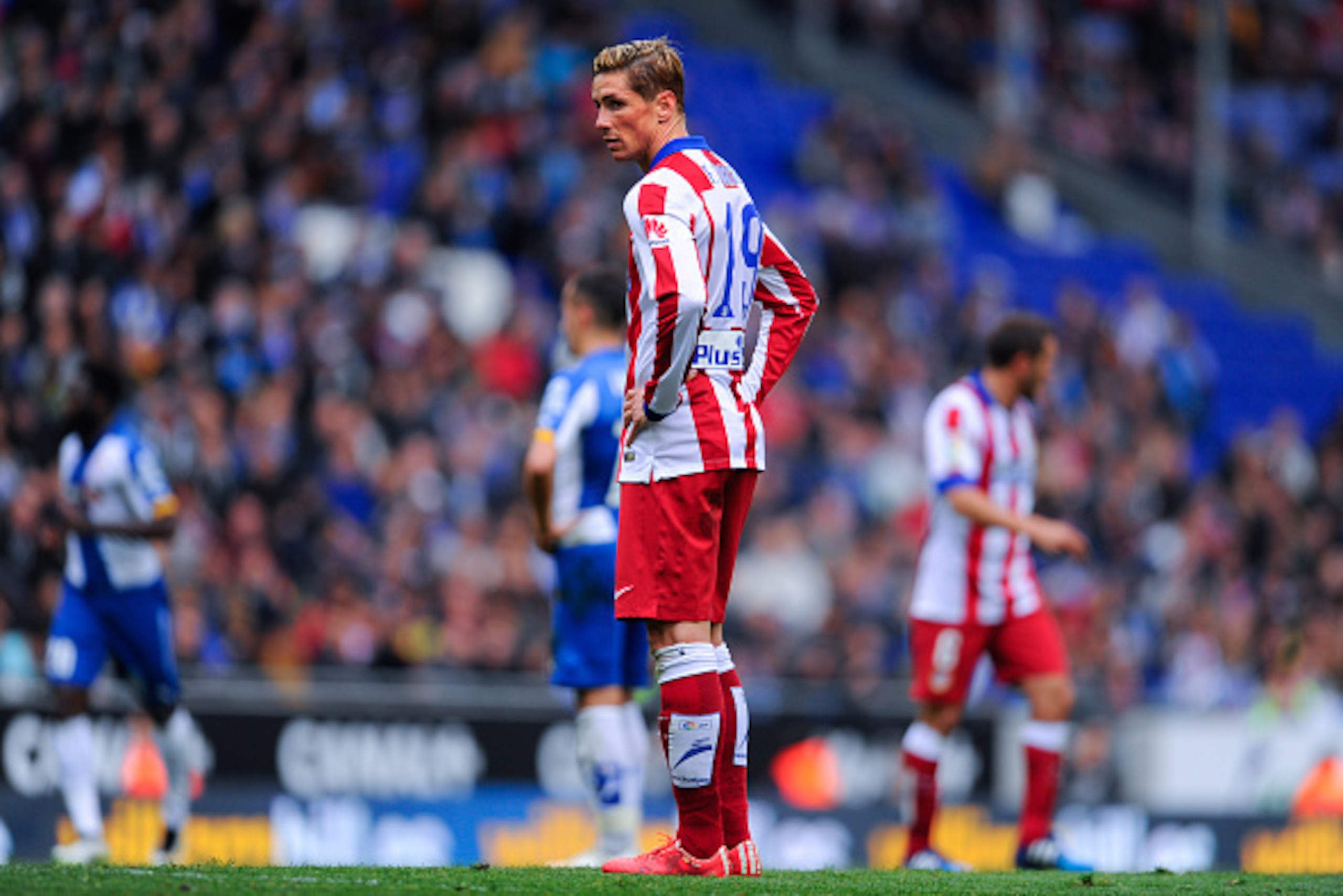 BARCELONA, SPAIN - MARCH 14:  Fernando Torres of Atletico de Madrid looks on during the La Liga match between RCD Espanyol and Club Atletico de Madrid at Power 8 Stadium on March 14, 2015 in Barcelona, Spain.  (Photo by David Ramos/Getty Images)