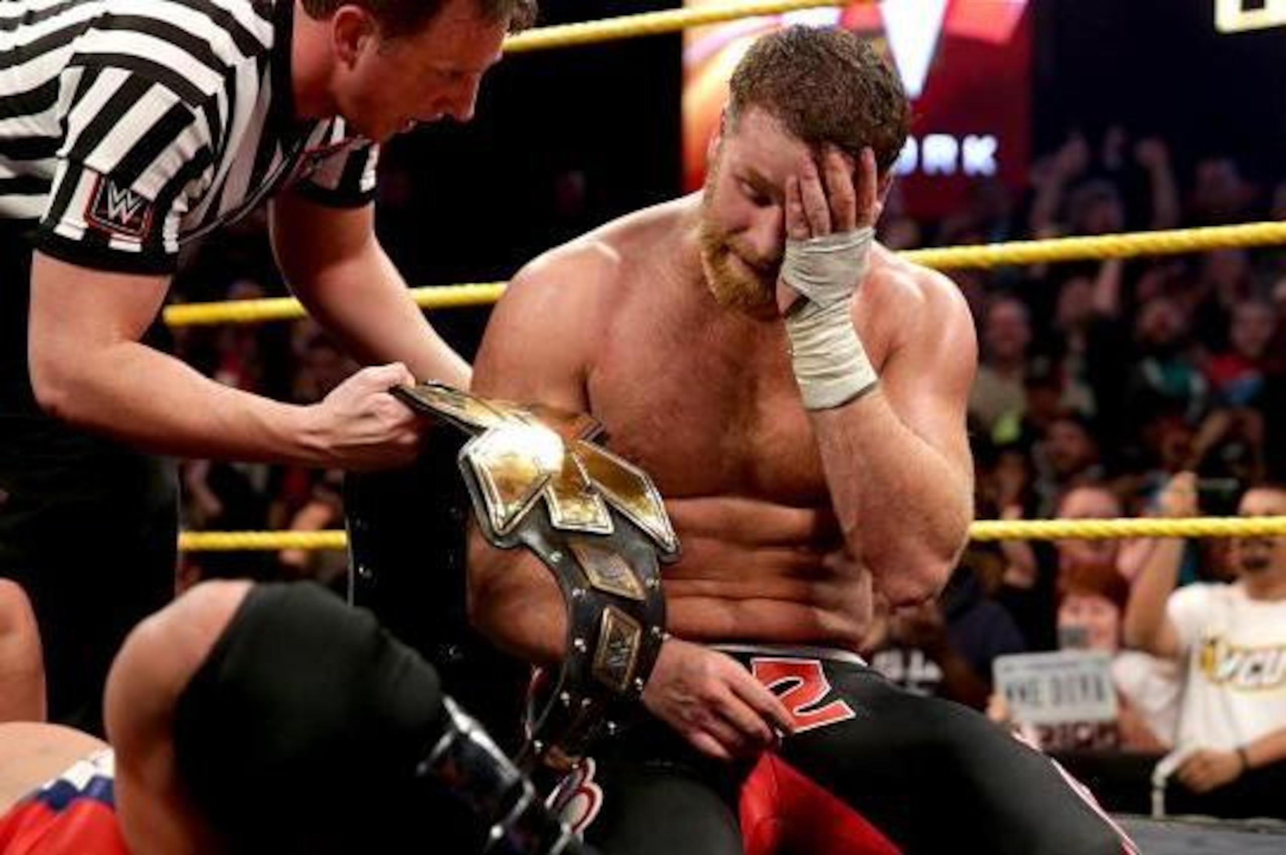 Sami Zayn wins the NXT Championship. Sami Zayn wins the NXT Championship.