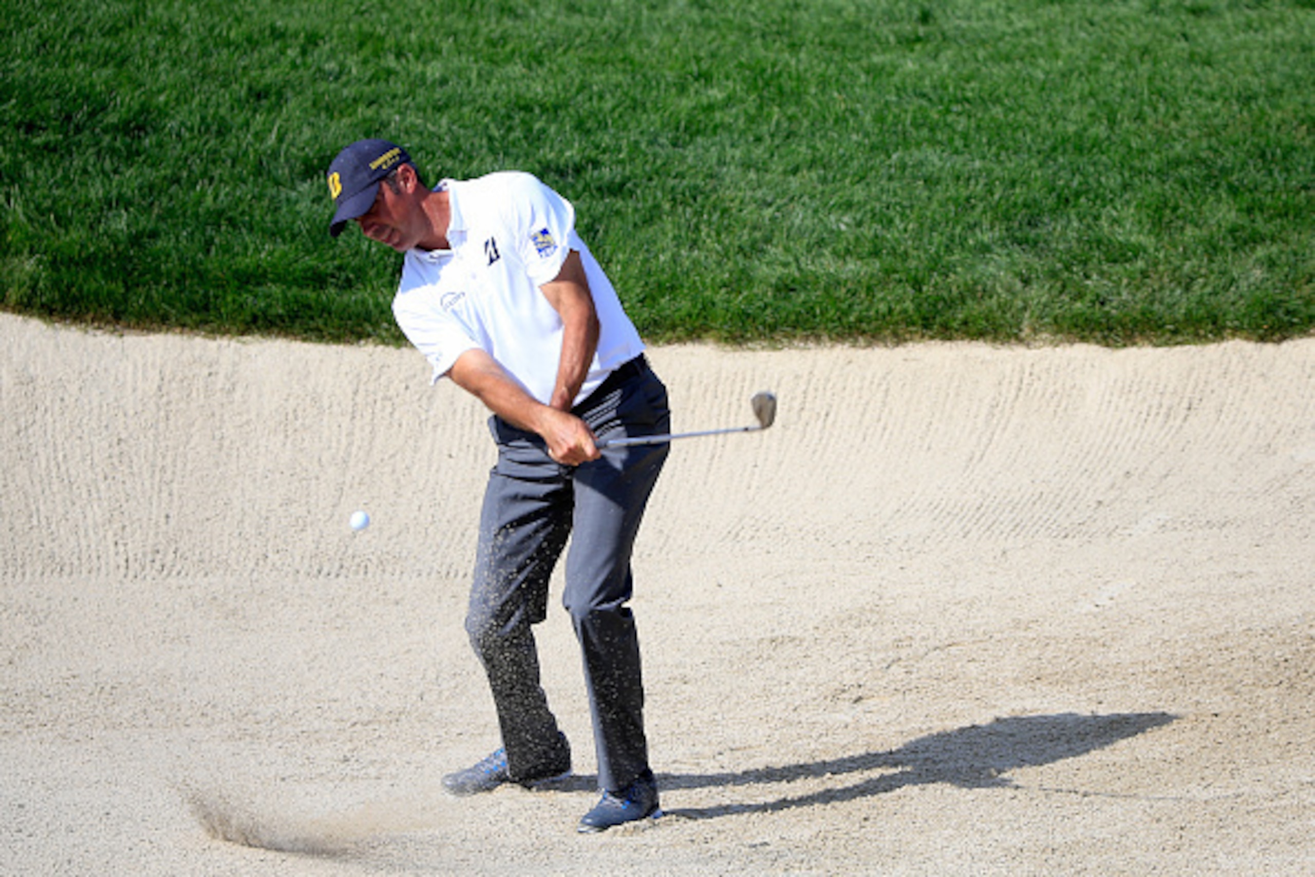 DUBLIN, OH - JUNE 05:  Matt Kuchar hits his second shot on the 16th hole during the second round of The Memorial Tournament presented by Nationwide at Muirfield Village Golf Club on June 5, 2015 in Dublin, Ohio.  (Photo by Sam Greenwood/Getty Images)