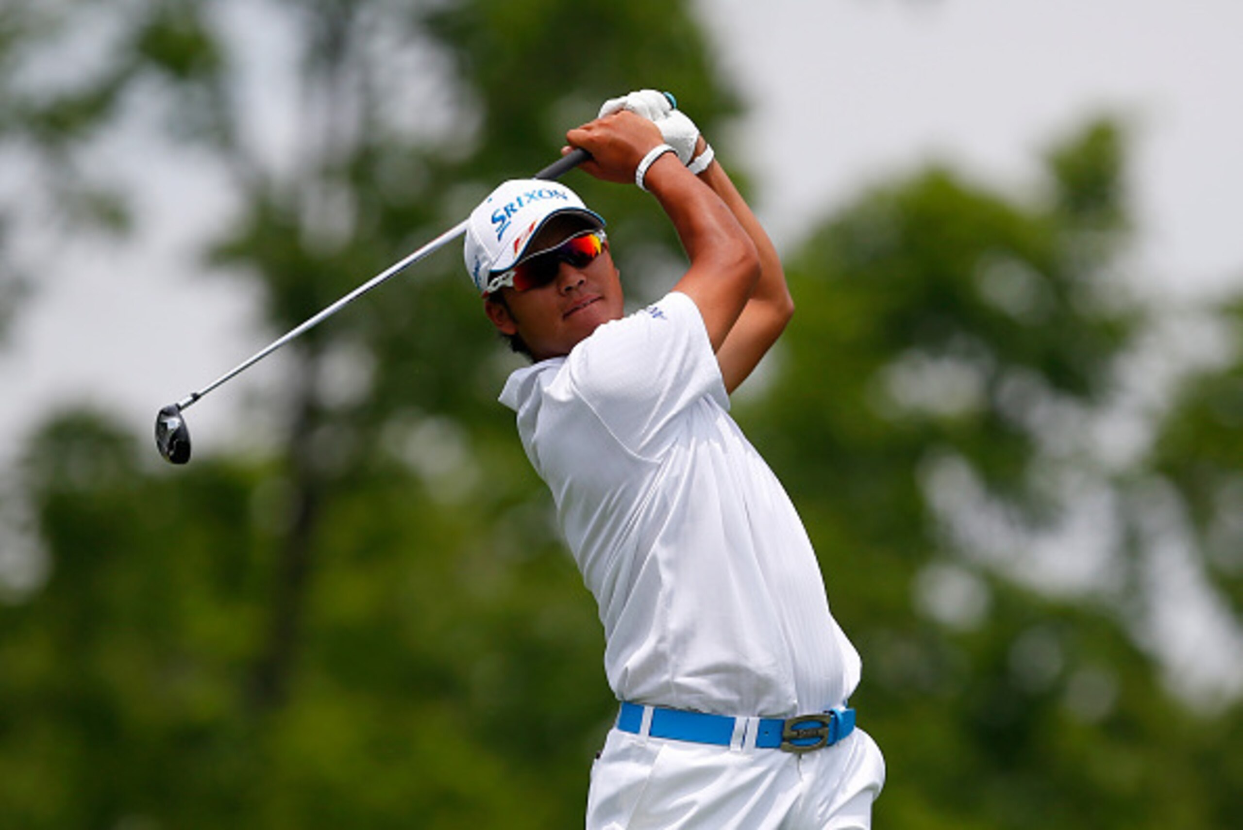 DUBLIN, OH - JUNE 07:  Hideki Matsuyama of Japan watches his tee shot on the third hole during the final round of The Memorial Tournament presented by Nationwide at Muirfield Village Golf Club on June 7, 2015 in Dublin, Ohio.  (Photo by Matt Sullivan/Gett
