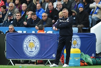 LEICESTER, ENGLAND - MAY 09: Nigel Pearson, manager of Leicester City looks on during the Barclays Premier League match between Leicester City and Southampton at The King Power Stadium on May 9, 2015 in Leicester, England.  (Photo by Michael Regan/Getty I