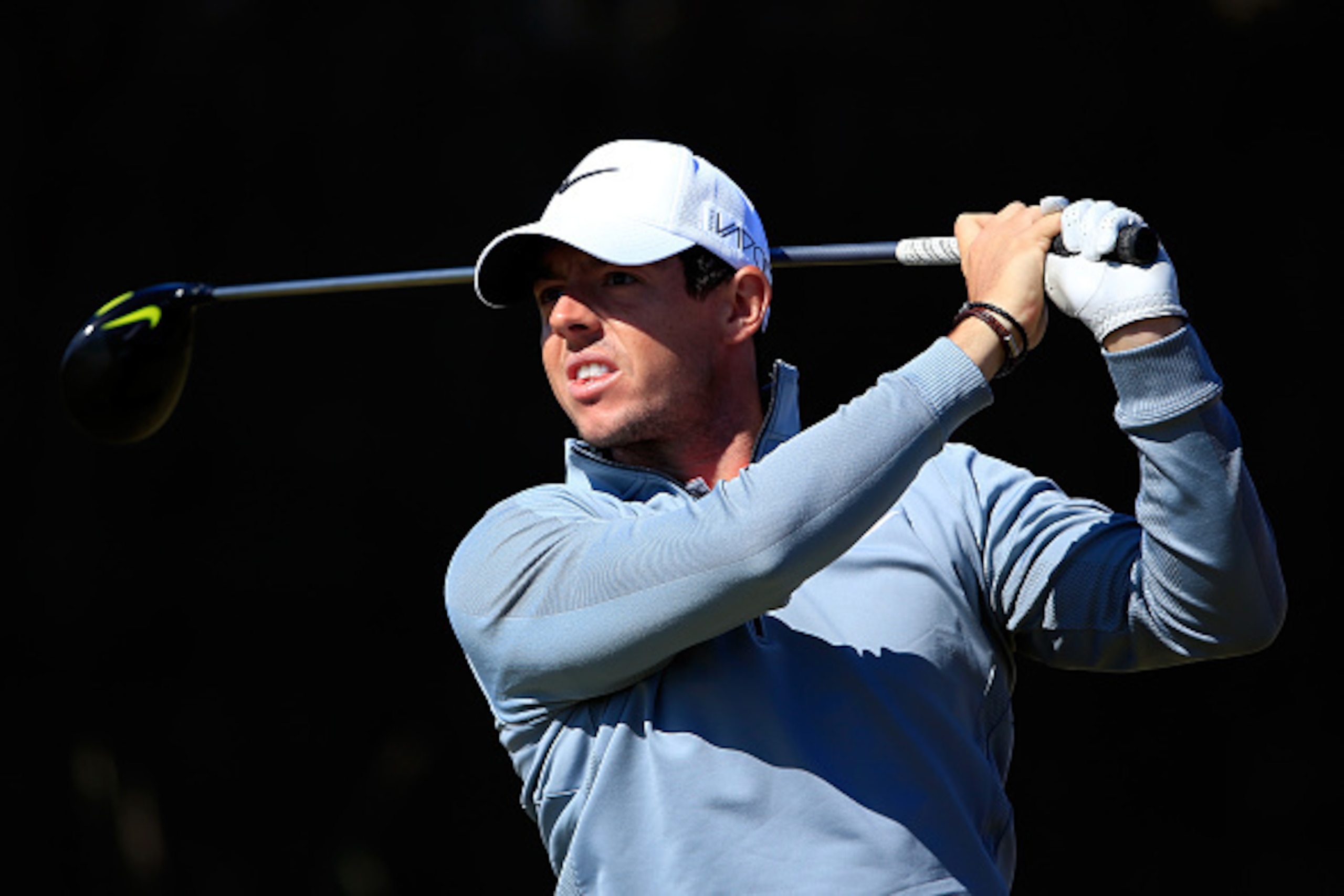 UNIVERSITY PLACE, WA - JUNE 17:  Rory McIlroy of Northern Ireland hits a tee shot during a practice round prior to the start of the 115th U.S. Open Championship at Chambers Bay on June 17, 2015 in University Place, Washington.  (Photo by David Cannon/Gett