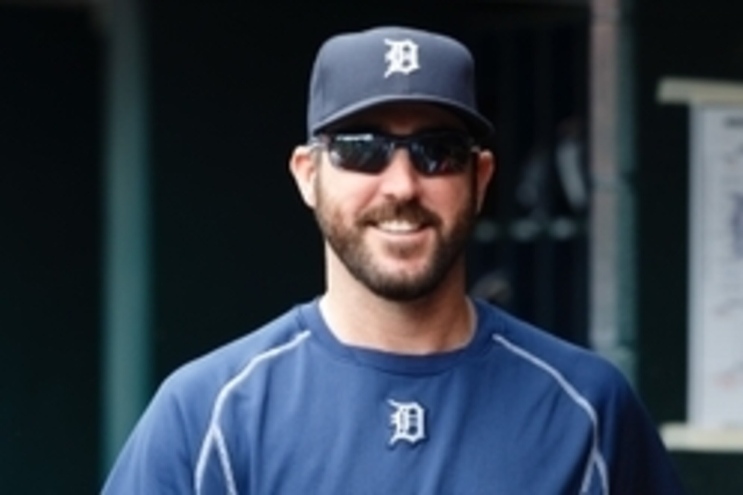 May 24, 2015; Detroit, MI, USA; Detroit Tigers starting pitcher Justin Verlander (35) in the dugout before the game against the Houston Astros at Comerica Park. Mandatory Credit: Rick Osentoski-USA TODAY Sports